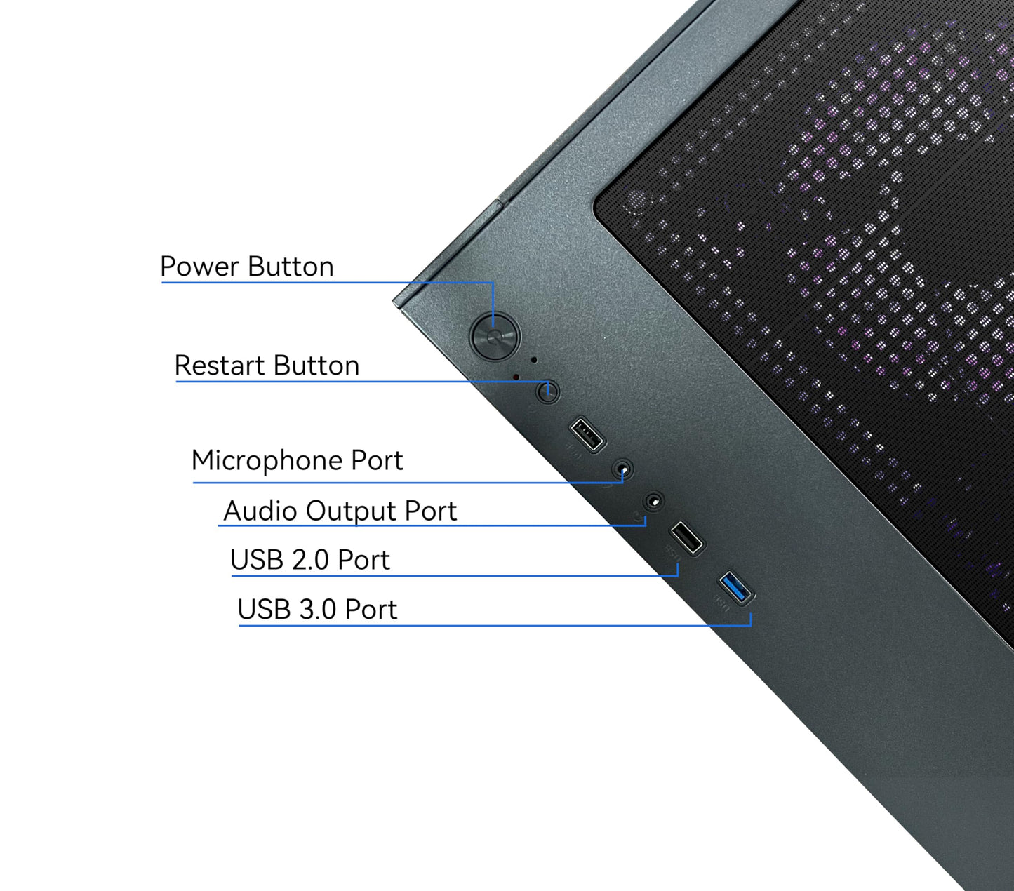 YAWYORE Gaming PC, AMD Ryzen 7 5700X, GeForce RTX 5060 Desktop Computer