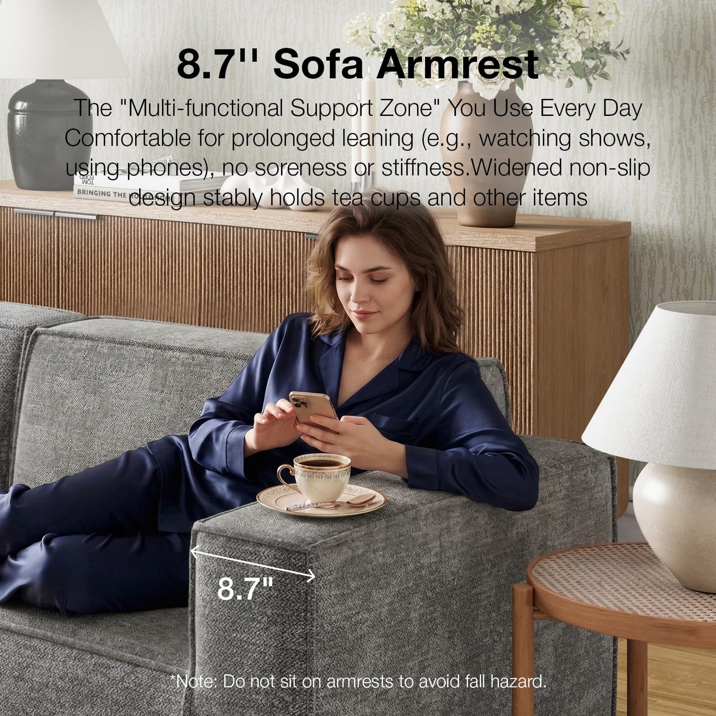 Novilla 109" Modular Sectional Sofa, No Assembly Cloud Sectional Couch with Smarts Coil® Support, Chenille Fabric L Shape Sectional Sofa, Boneless Couch for Living Room Apartment, Dark Gray (5 Seat)