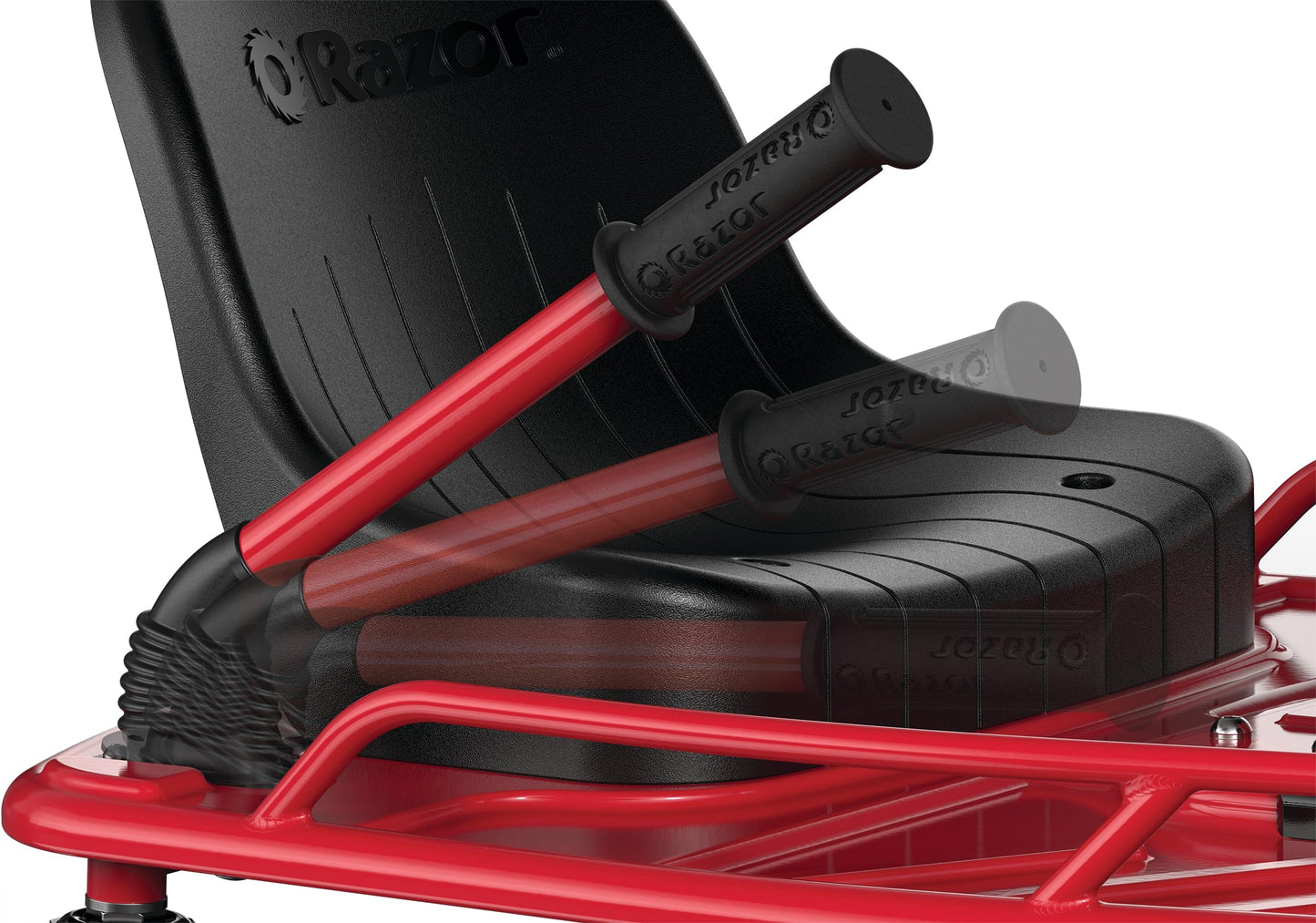 Razor Crazy Cart - 24V Electric Drifting Go Kart - Variable Speed, Up to 12 mph, Drift Bar for Controlled Drifts, One Size, Black/Red