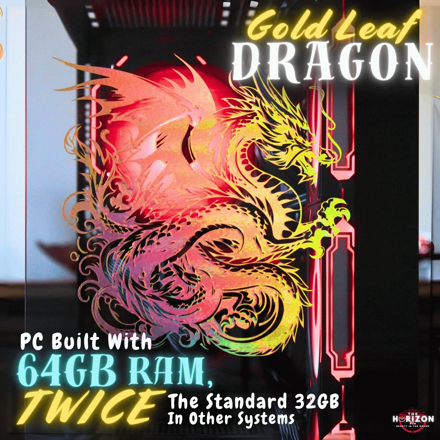 The Horizon Autherium Dragon RGB I9 RTX Gaming PC || 64GB RAM || 5TB Storage || Core I9 Upto 5.4Ghz || RTX 5070 OC || Windows 11 PRO || 360MM AIO || 2.4GB/s WiFi, VR, Gaming Ready Desktop Computer