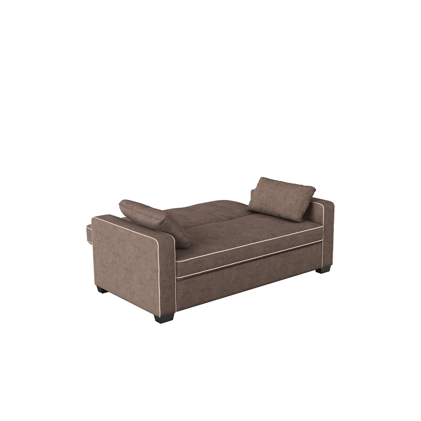 Serta Ainsley Loveseat with Pull Out Sleeper Microfiber Java Full
