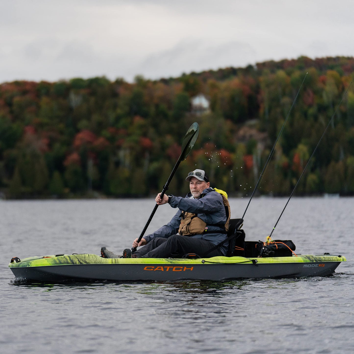 Pelican Catch Mode 110 Fishing Kayak - Premium Angler Kayak with Lawnchair seat - 10.5 Ft., Venom