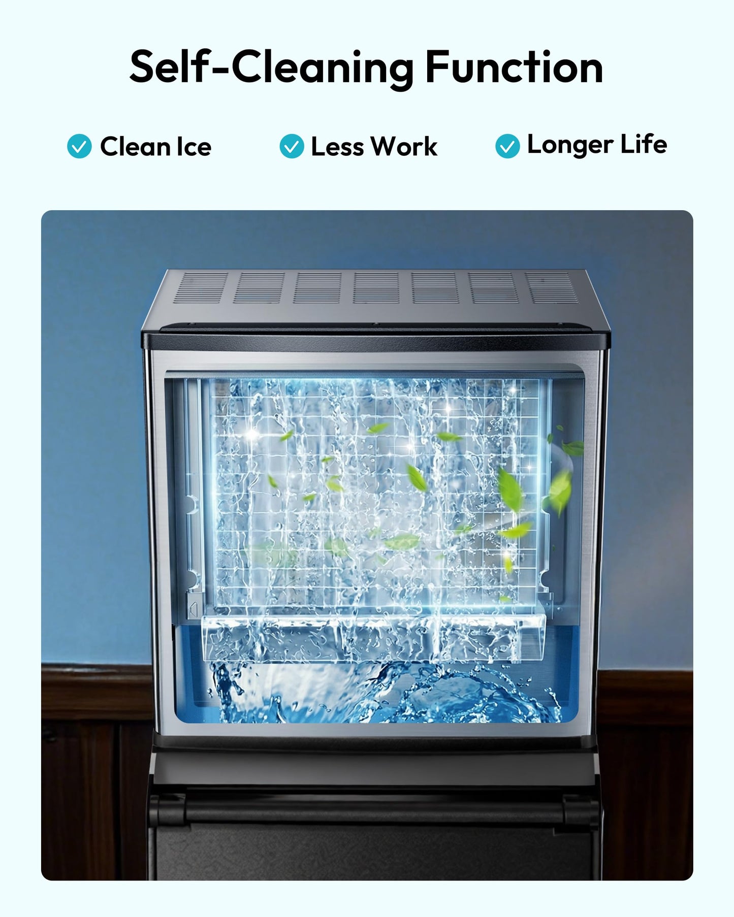 EUHOMY Commercial Ice Maker Machine 400Lbs/24H,ETL Approval, Industrial Ice Machine, 250Lbs Storage, Ice Ready in 11-20min, Stainless Steel Ice Maker for Bar/Cafe/Restaurant/Business