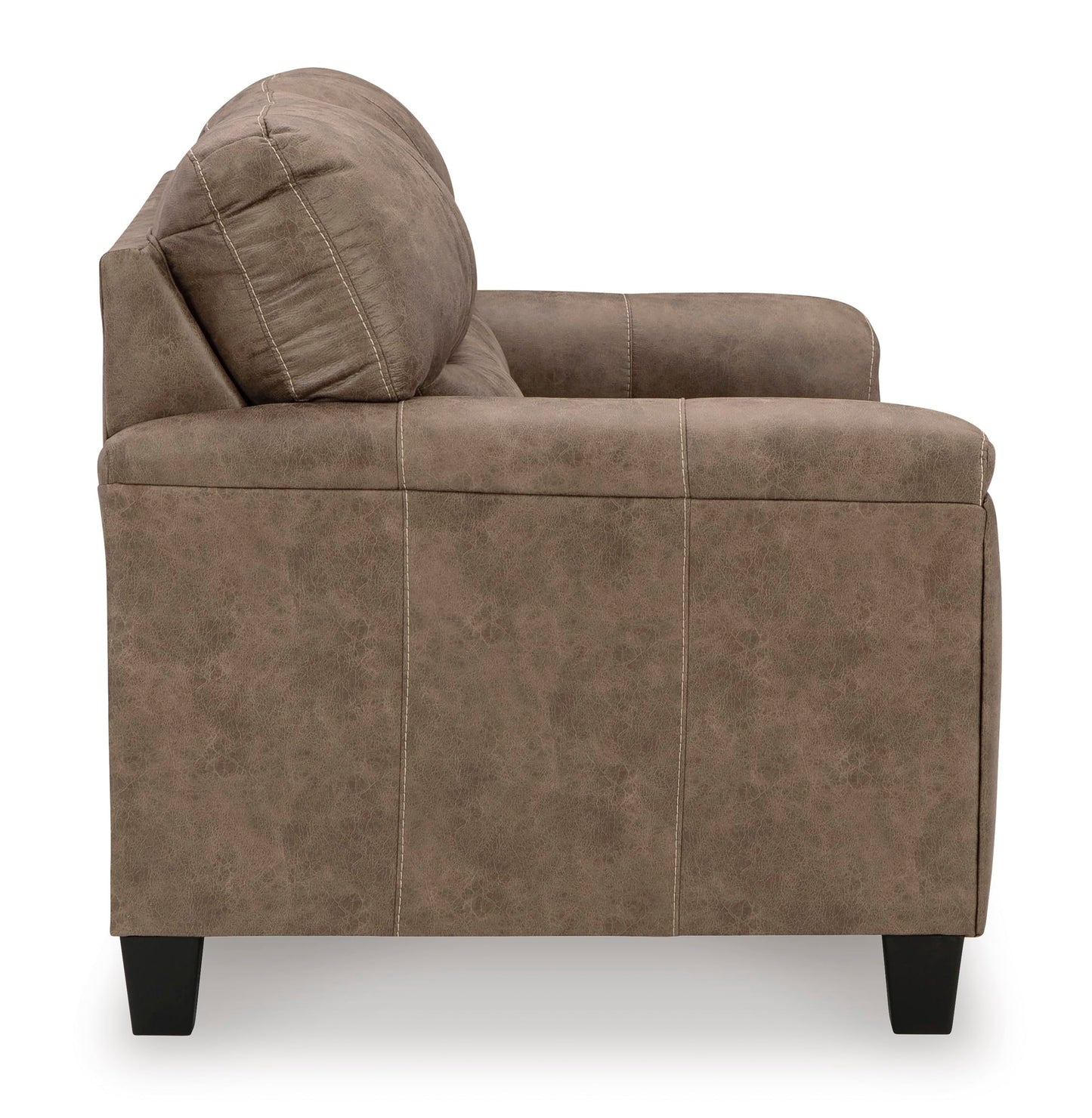 Signature Design by Ashley Navi Modern Loveseat with Removable Cushions, Dark Brown