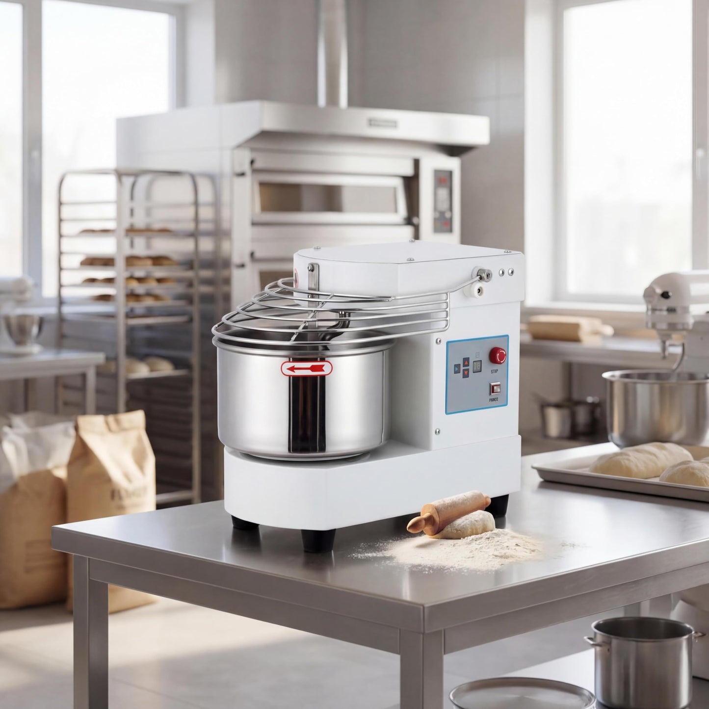 GarveeHome 10.5 Qt Commercial Stand Mixer, 650W Touch Screen Control with Timer & Safety Shield, Dual Rotating Dough Machine, Stainless Steel Bowl for Restaurant & Bakery