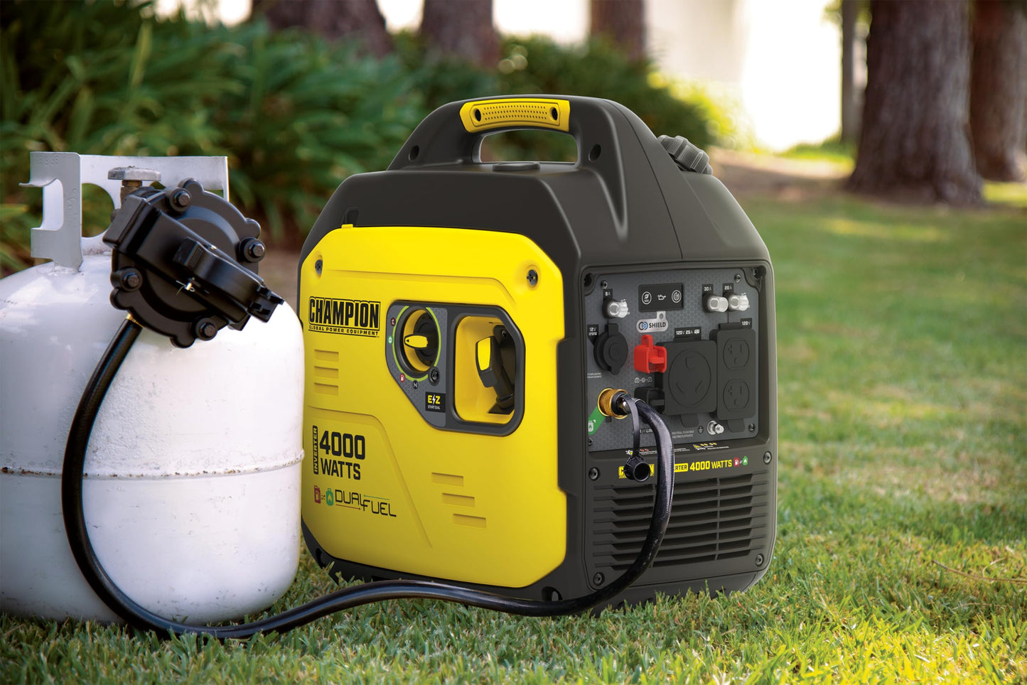 Champion Power Equipment 4000-Watt Dual Fuel RV Ready Portable Inverter Generator with Quiet Technology and Free 3-Year Warranty