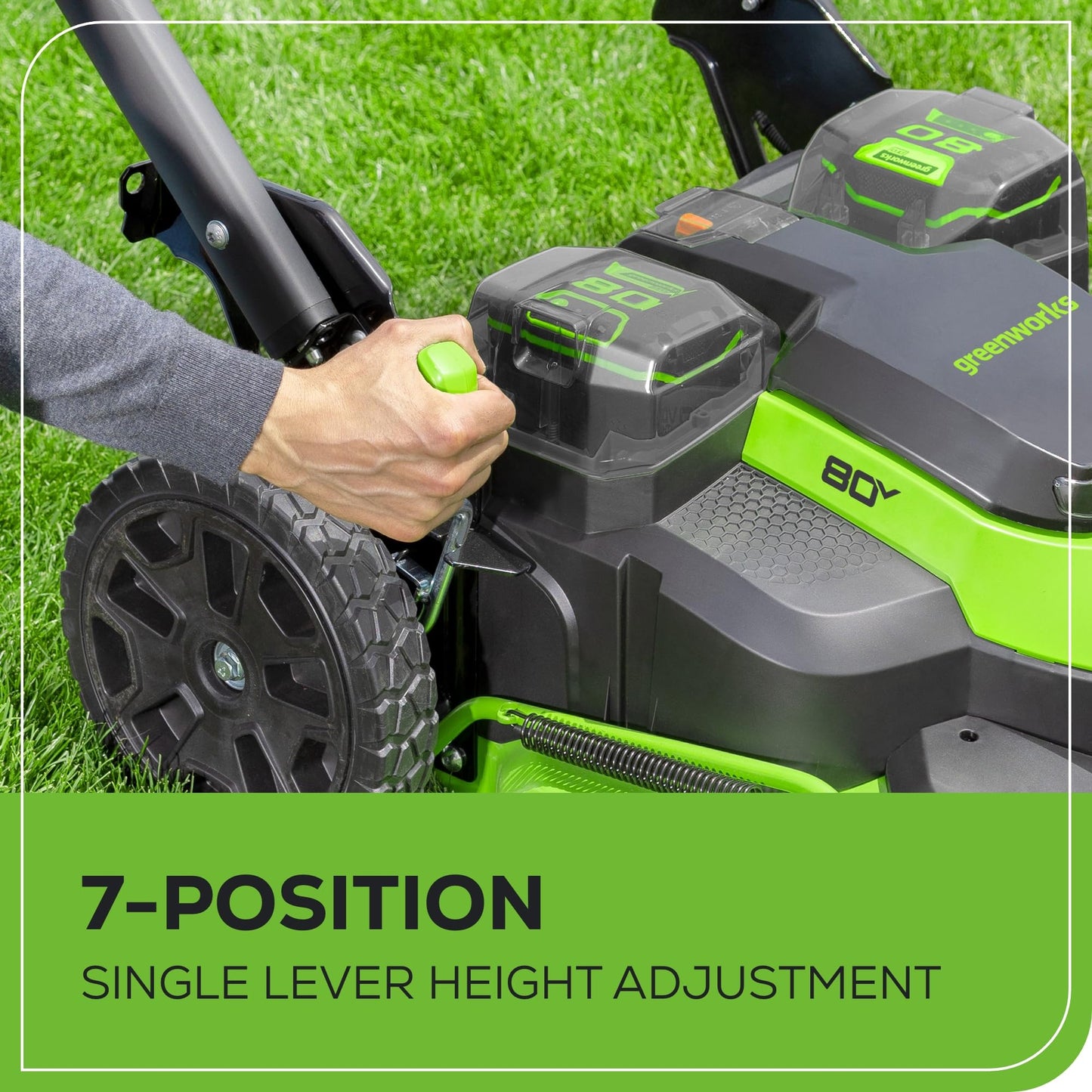 Greenworks 80V 25" Brushless Cordless ( Self-Propelled) Lawn Mower (75+ Compatible Tools), 5.0Ah Battery and Charger Included