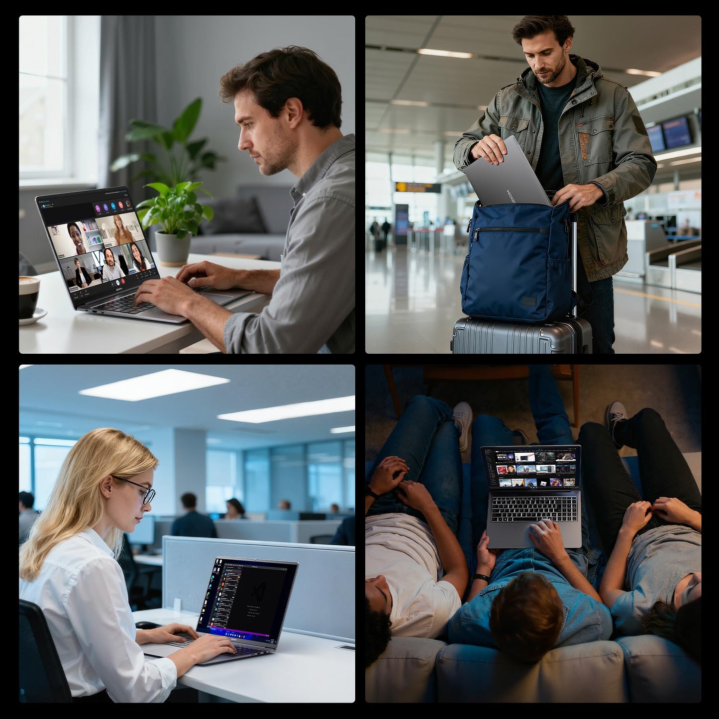 GEEKOM GeekBook X16 Pro 2.8 lbs Laptop, 16" IPS 2.5K 16:10 Laptop Computer, Ultra 9 185H, 32GB LPDDR5x 7500MHz RAM 2TB SSD, Up to 17 Hour, USB4, Fingerprint, Dual Fan, Copilot, Windows 11 Pro