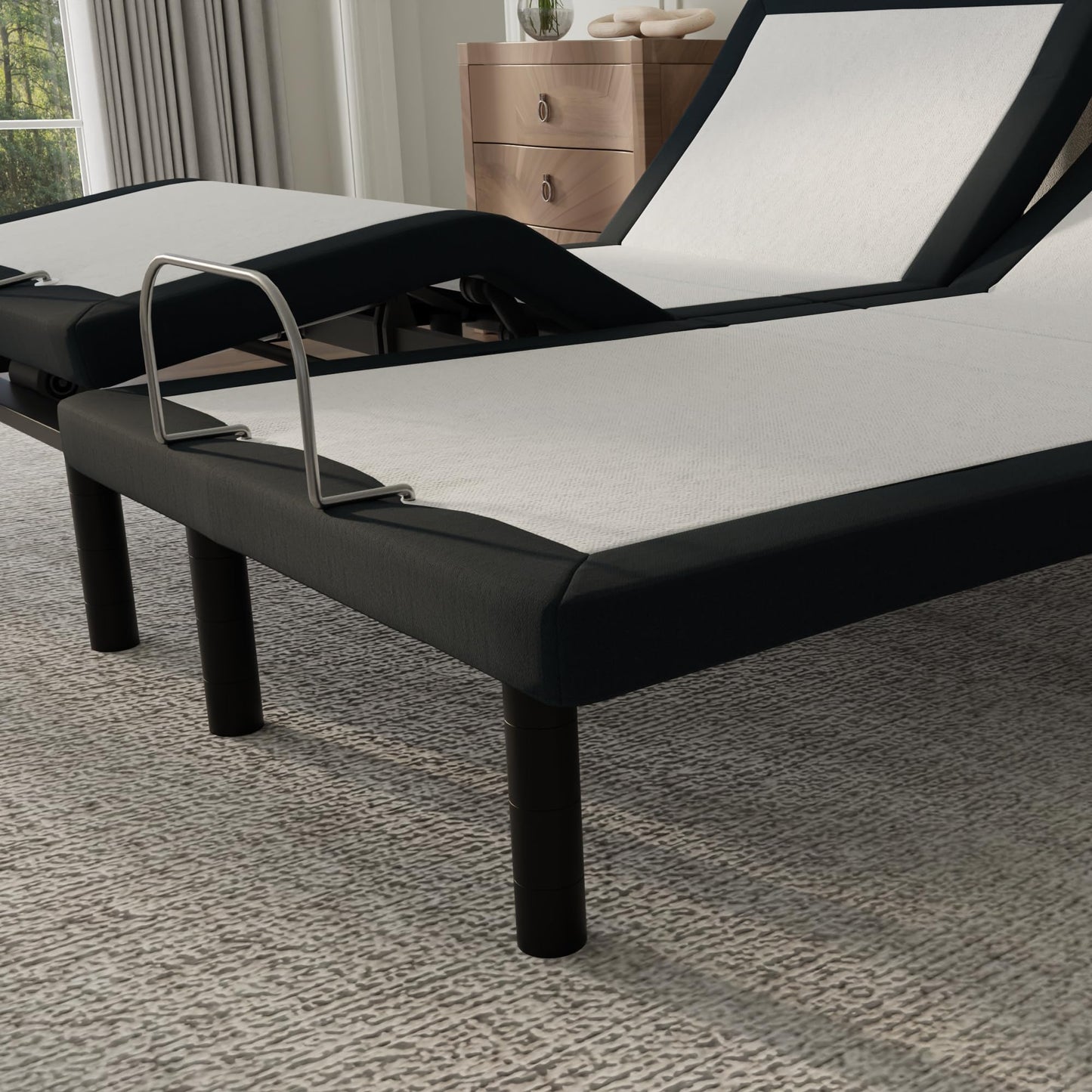 Blissful Nights Split King e4 Adjustable Bed Base Frame with Zero Gravity, Massage, Anti-Snore, Dual USB Charging, Under Bed Nightlight