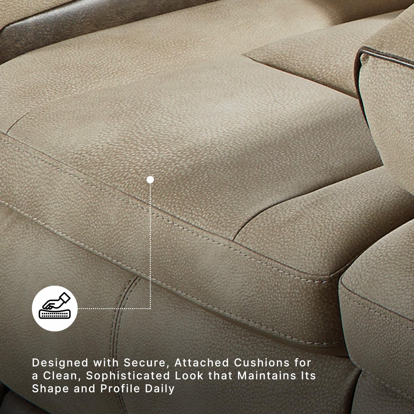 Signature Design by Ashley Next-Gen DuraPella Power Reclining Sofa – Wireless & USB Charging, Zero-Gravity, Adjustable Headrest, Water-Repellent Faux Leather, Drop-Down Table, Beige/Brown, 86”