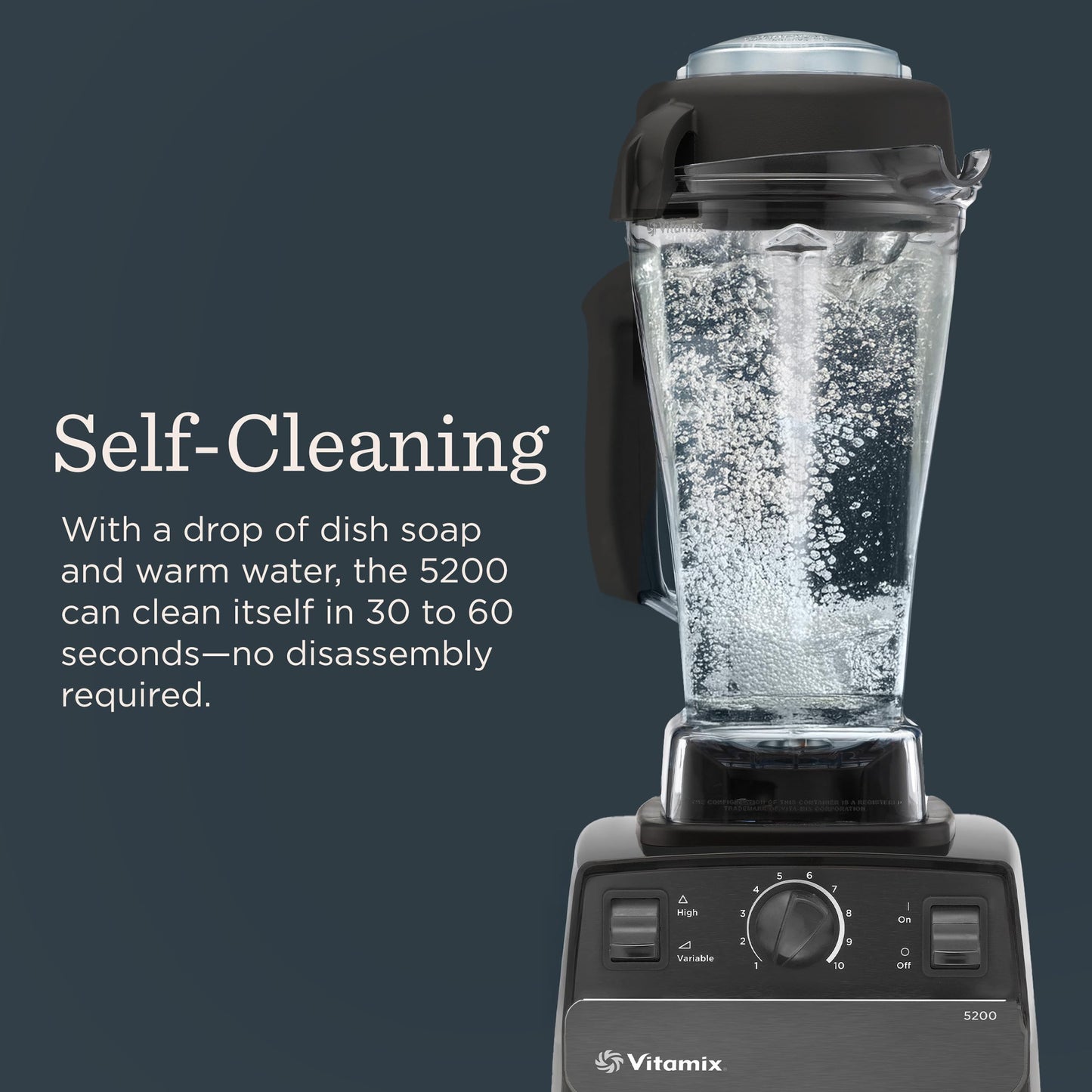 Vitamix 5200 Blender, Professional-Grade Blender for Smoothies, Soups, Ice Cream and More, Stainless-Steel Blades, Self-Cleaning Kitchen Appliance, 64 Oz Container, Red