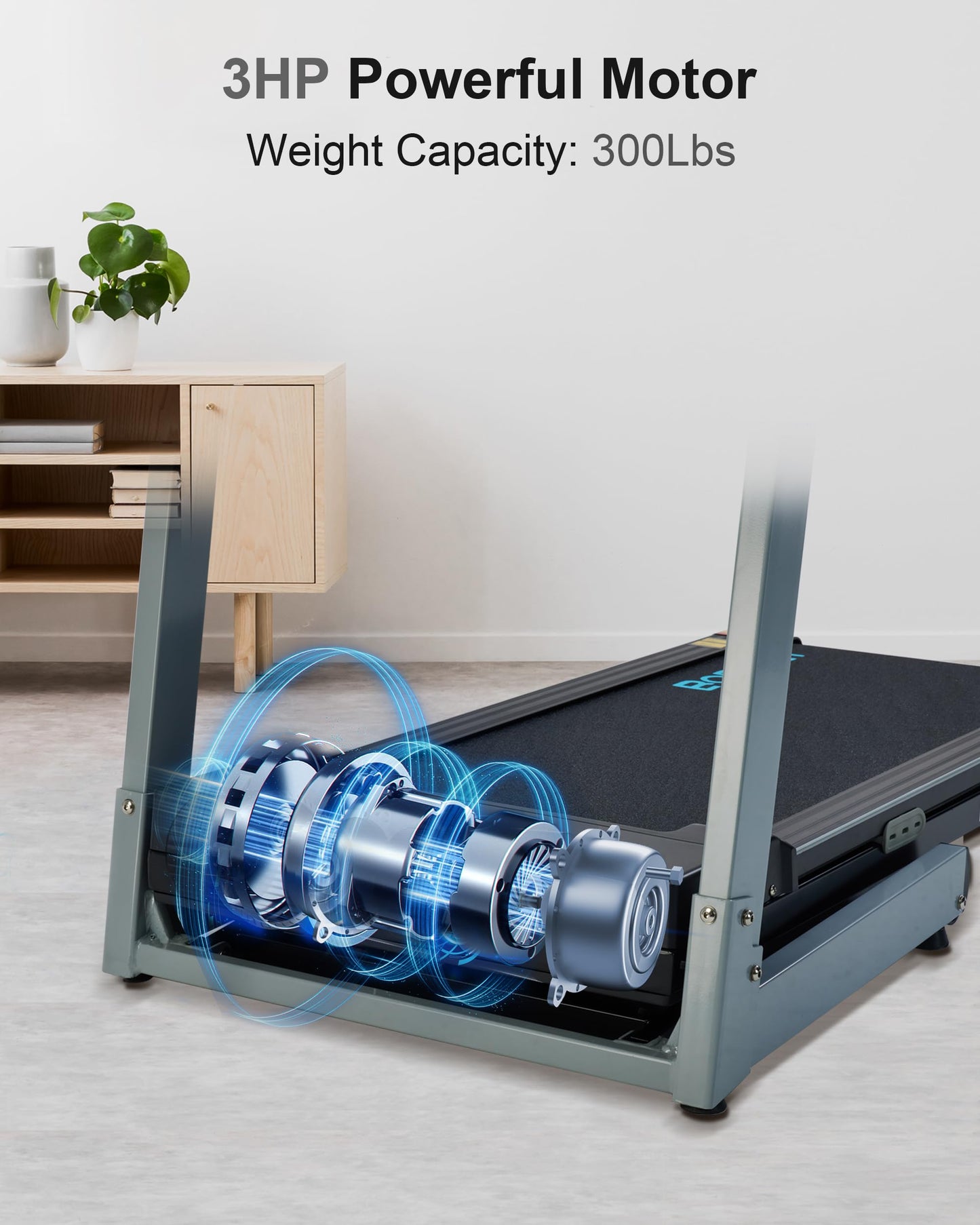 BORGUSI Auto Incline Treadmill with 300 LBS Capacity, 3HP Folding Electric Treadmills for Home, Running Machine with 17.5 Wide Belt, Shock Absorption, 36 Preset Programs, Bluetooth Speaker, Grey