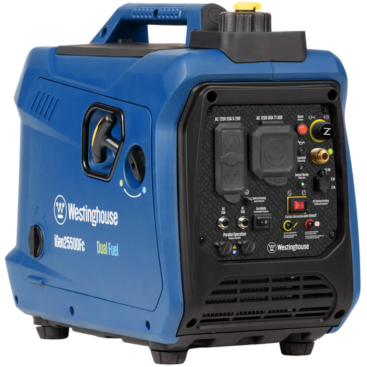 Westinghouse 2550 Peak Watt Super Quiet & Lightweight Portable Inverter Generator, RV Ready 30A Outlet, Gas and Propane Powered, CO Sensor, Parallel Capable, Long Run Time