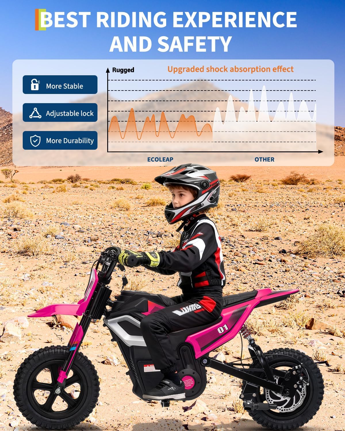 GarveeLife Electric Dirt Bike for Teens, 12" Fat Tire 350W Electric Motorcycle with 24V Battery, 14MPH Top Speed, 130 LBS Max Load, Mini Dirtbike for Kids, Mountain Off-Road Bike Fit Age 10+