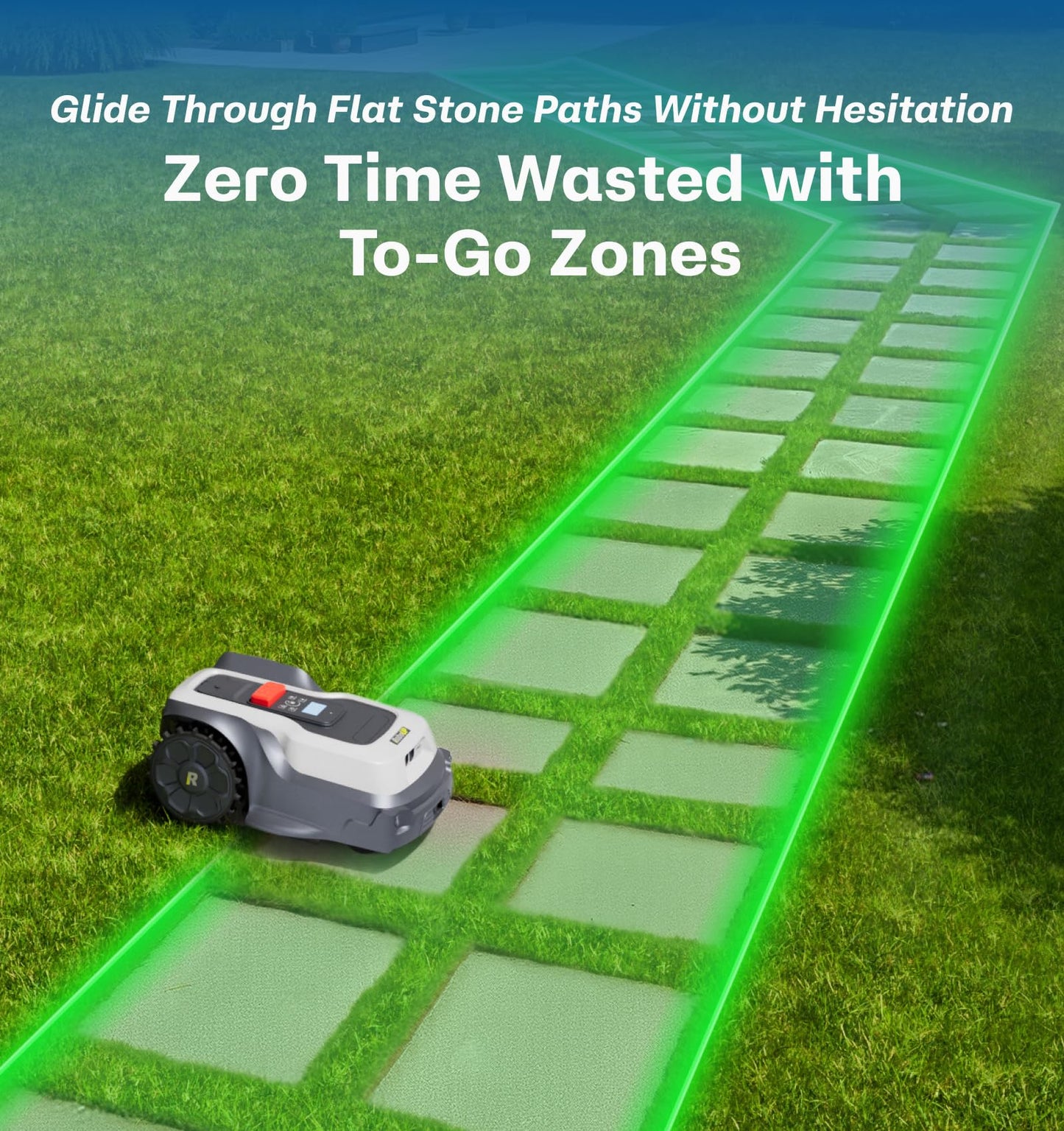 RoboUP T1200Pro Robot Lawn Mower Wire Free, RTK+Vision Ride-on Edge Mapping Mowing for 0.37 Acre Yard, AI Obstacle Avoidance, APP Multi-Zone Management, Automatic Robotic Lawnmower Handle 24° Slope