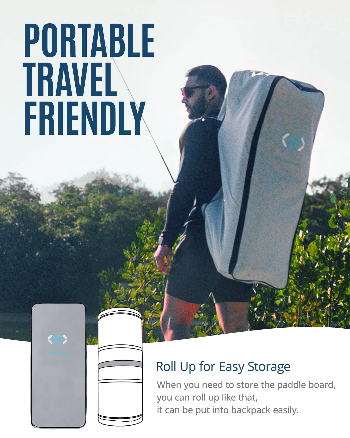 ZLX 11'6"x35" Ultra Wide Inflatable Stand Up Paddle Board | Stable Non-Slip Deck Pad, Unique Fin System, Premium SUP Accessories & Backpack - Upgraded Pump for Adults, All Skill Levels