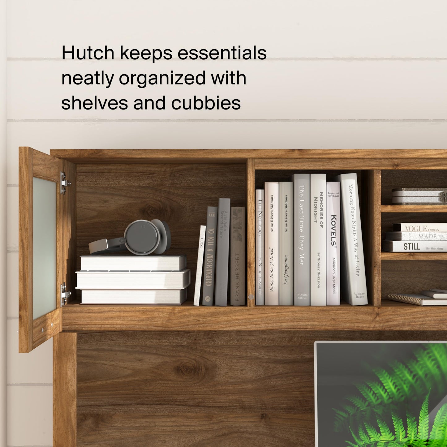 Bush Home 72-Inch L-Shaped Desk with Storage, Corner Computer Office Desk with File and Box Drawers, Home Office Workstation with Storage Cabinet, Somerset Collection, Fresh Walnut