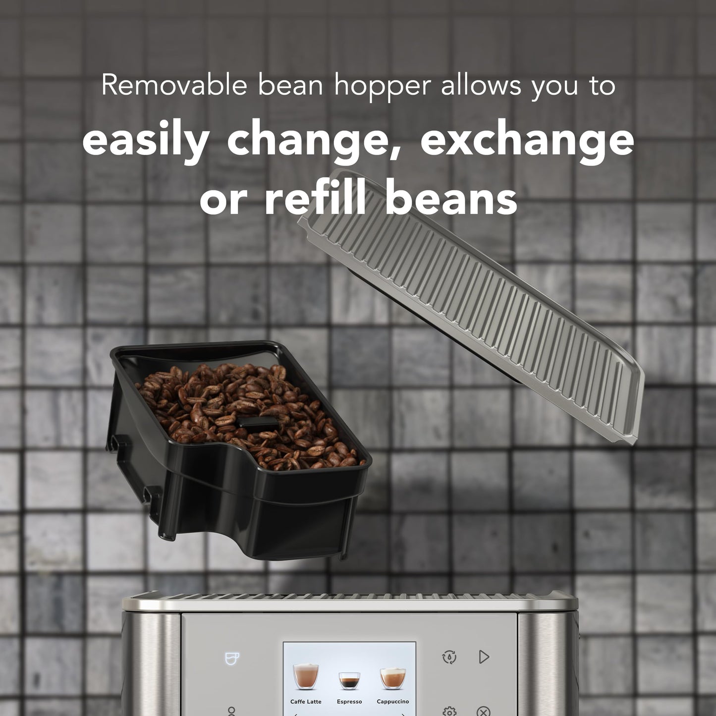 KitchenAid Fully Automatic Espresso Machine KF7 with Milk Attachment, KES8557SX, Stainless Steel