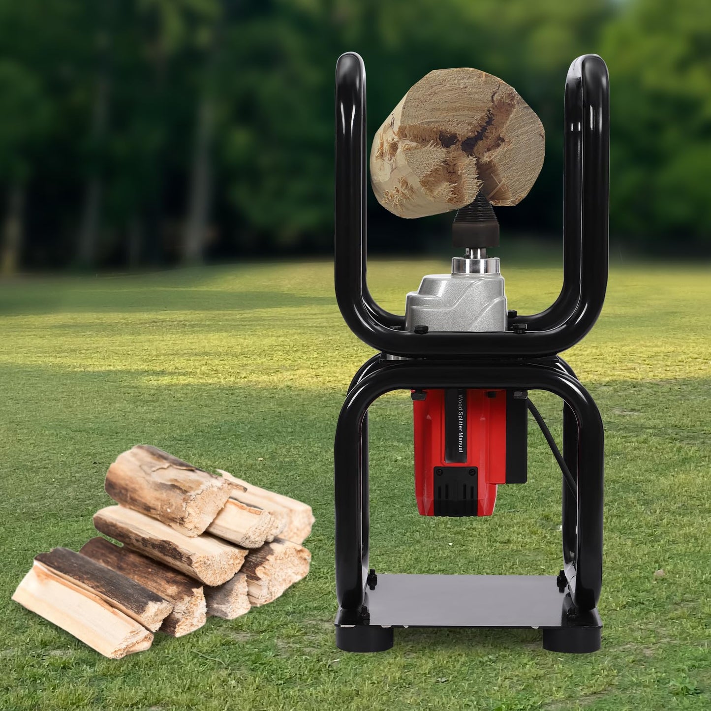RIAHNEAH Log Splitter, Wood Splitter Electric Powered, Electric Firewood Splitting Machine, 3.3kw Electric Wood Splitter 110v