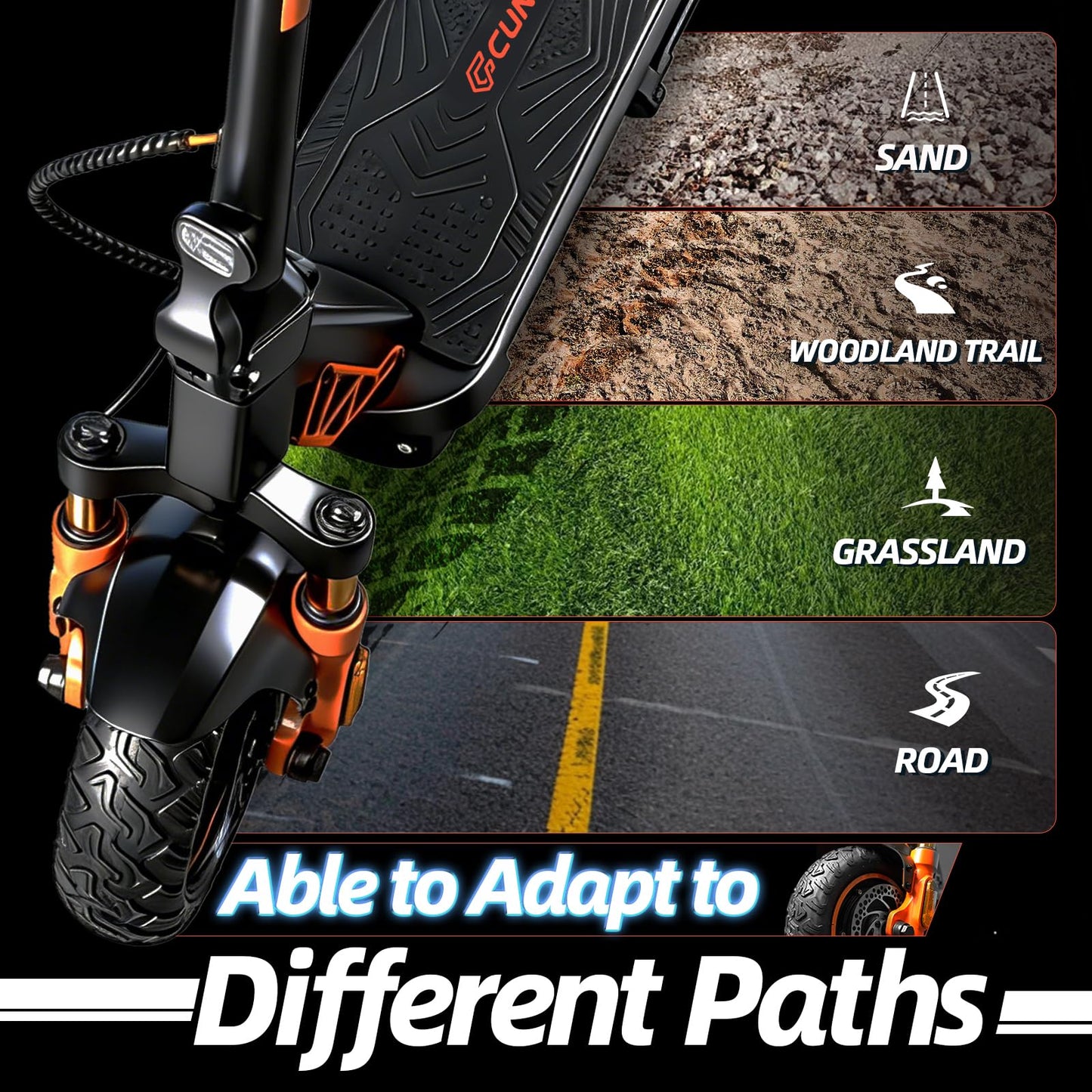 Electric Scooter Adult, 1600W*2 Dual Motor RZ1000, Up to 40-50 Miles Long Range/MAX Speed 31 Mph, Self-Sealing Off Road Tires with 1152Wh Battery & Dual Suspension Commuting Fast Electric Scooter