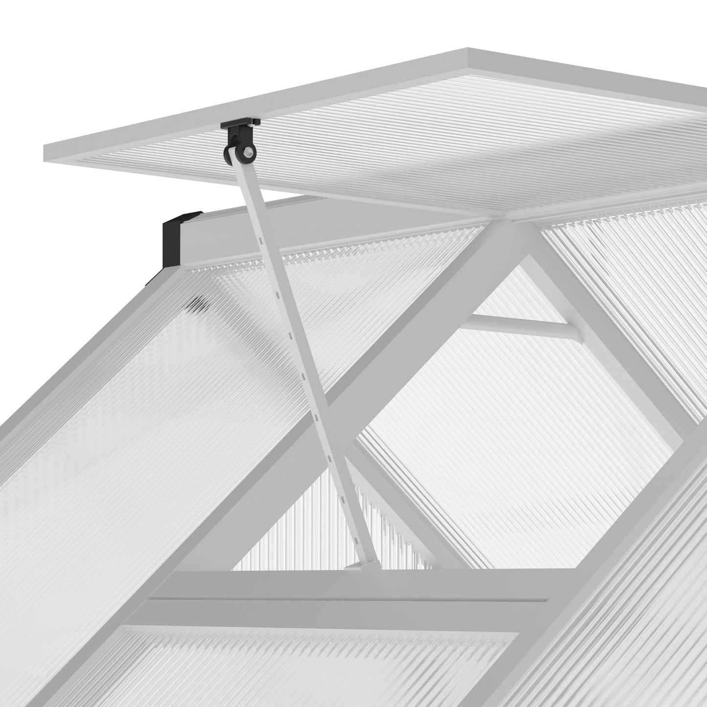 6x7FT Polycarbonate Greenhouse Kit for Outdoors – Sturdy Aluminum Frame, UV Protection, Lockable Door, Walk-in Design, Roof Vent, Easy Assembly for Garden, Patio, or Backyard