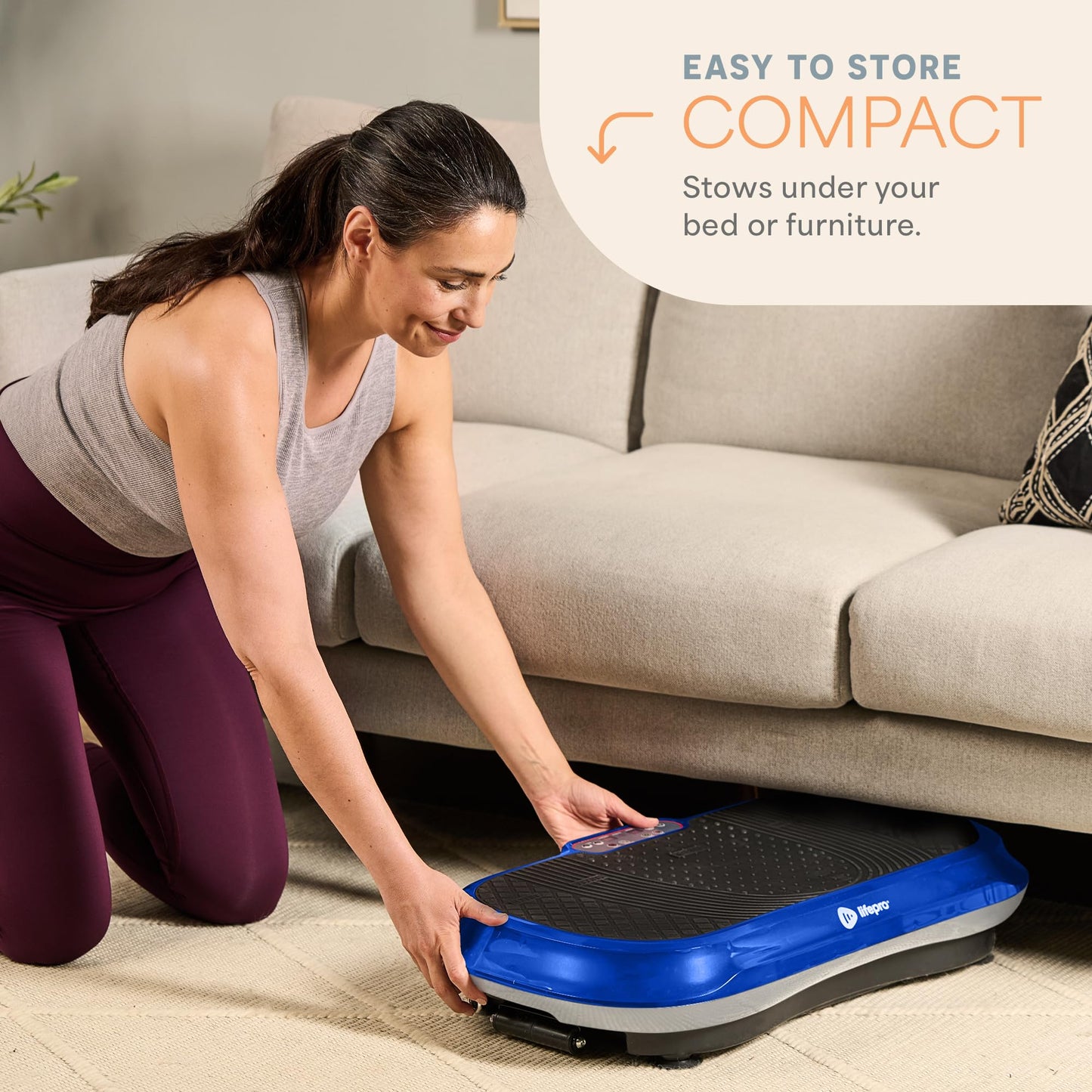 Lifepro Waver Vibration Plate Exercise Machine – High-Intensity Vibration Plate for Lymphatic Drainage – Full-Body Workout Vibrating Platform with Loop Bands – Fitness Equipment for Strength & Toning