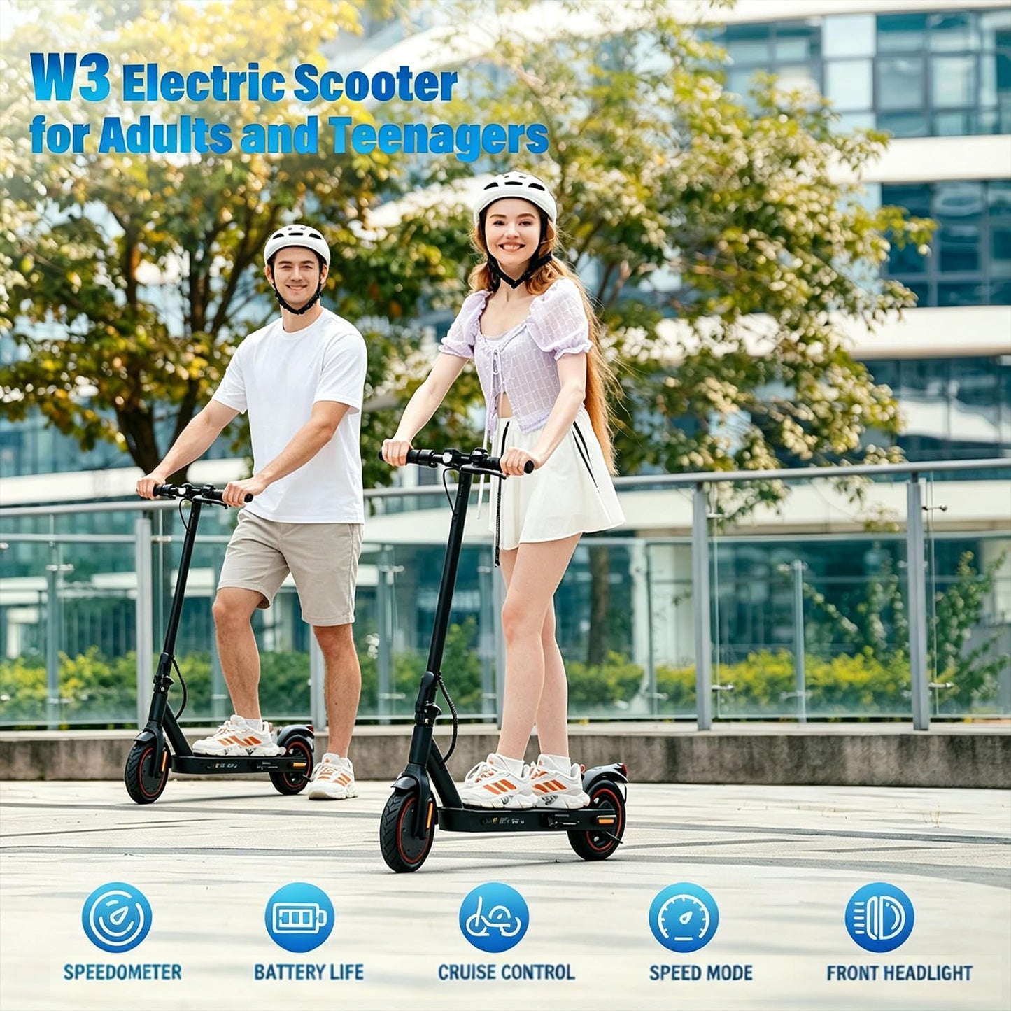 Electric Scooter for Adults and Teens, App Control, 500W Motor, 18 MPH, 21 Miles Range, Dual Brake Foldable Commuter Scooter, for Christmas
