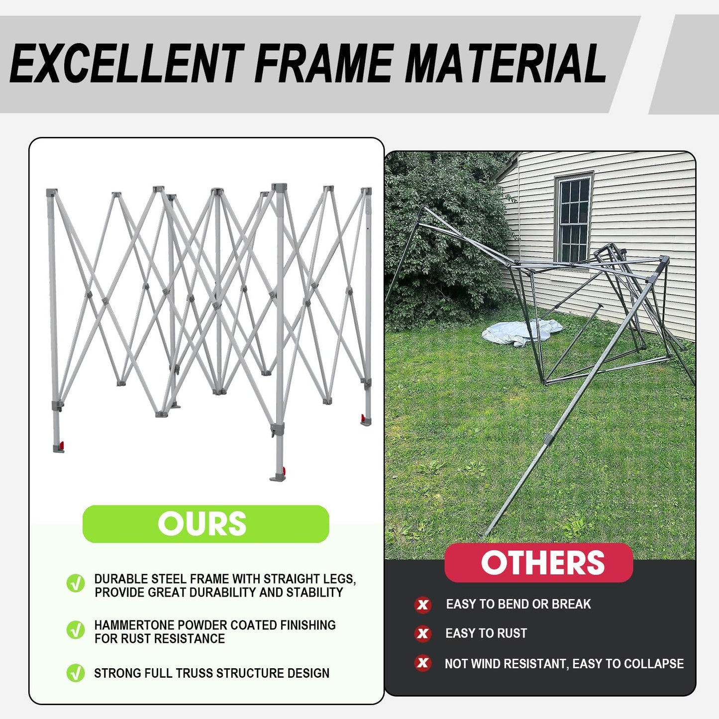 Eurmax USA 10x10ft Pop Up Canopy,Commercial Instant Tent for Outdoor Events,Patented No-Tip Rolling Storage Bag with 4 Sandbags,UV & Water Resistant,Heavy Duty Portable Shelter Gazebo,White