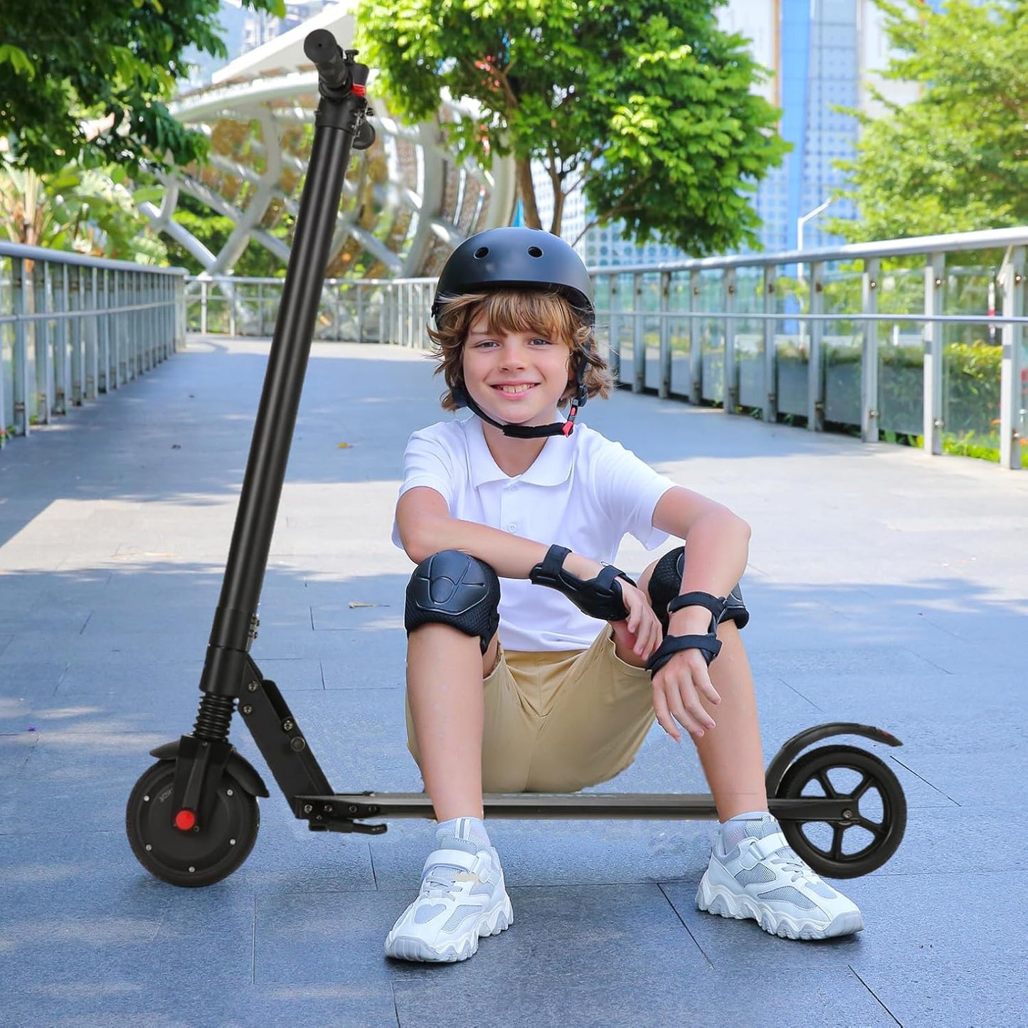 Caroma Electric Scooters - Electric Scooter for Adults, 450W Peak Motor, 16 Max MPH, 15-21 Miles Range, Lightweight Foldable E-Scooter
