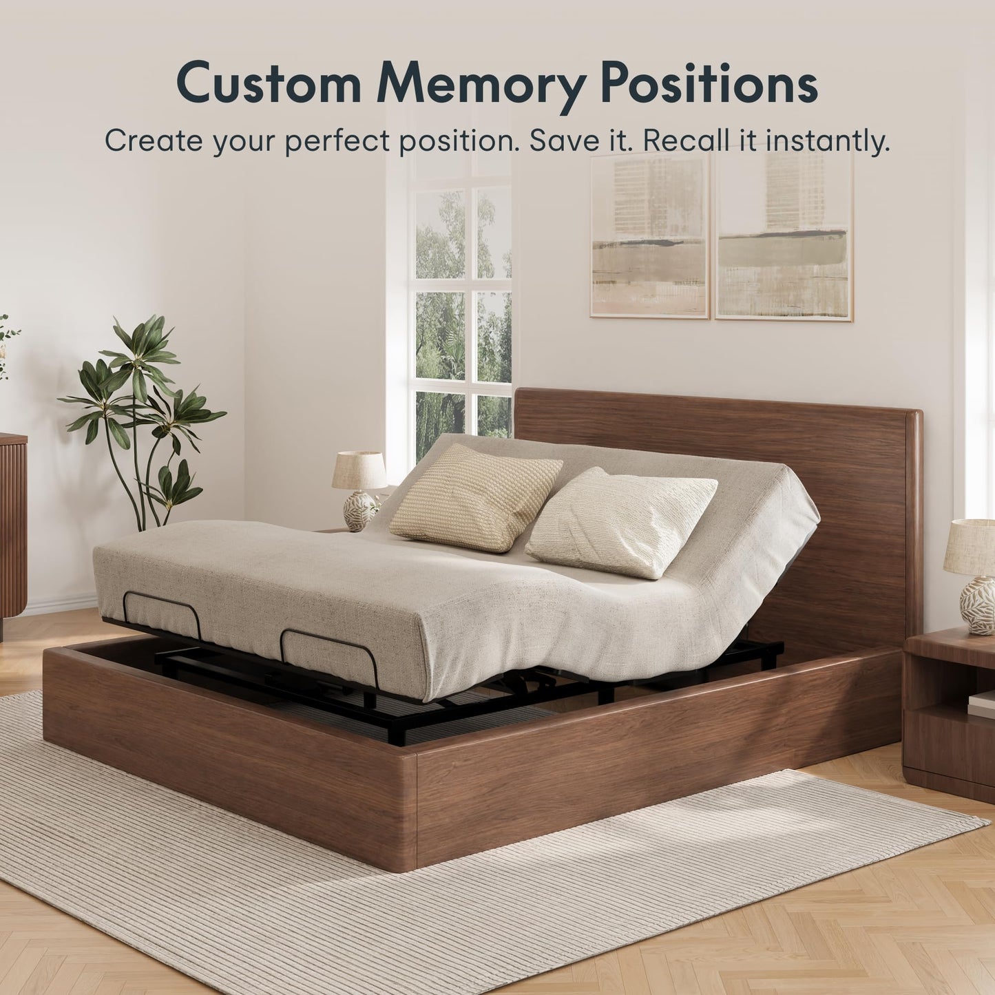 FLEXISPOT King Size Adjustable Bed Frame Base with Bio Anti-Pinch Technology, Zero Clearance, Independent Head & Foot Incline, Zero Gravity, Wireless Remote, Easy Assemble, 5-Year Warranty, 750 lbs.