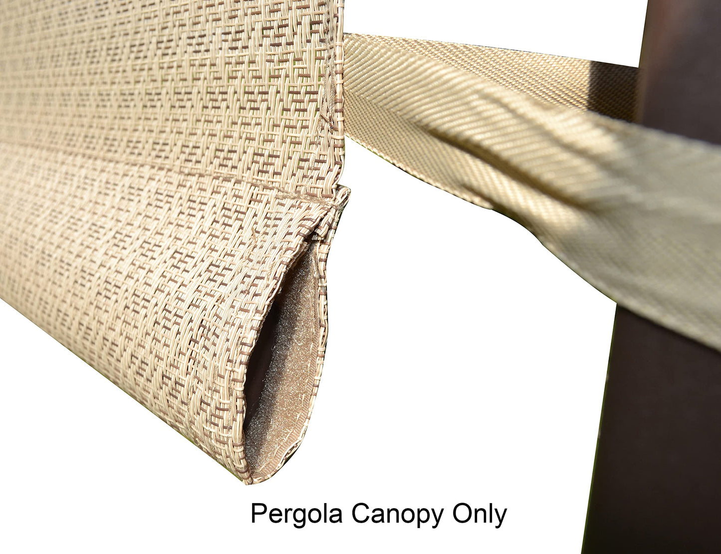 ALISUN Replacement Sling Canopy (with Ties) for the Lowe's Garden Treasures 10 FT Pergola #S-J-110 & TP15-048C, 193" (L) x 105" (W) (Beige) (Canopy TOP ONLY)