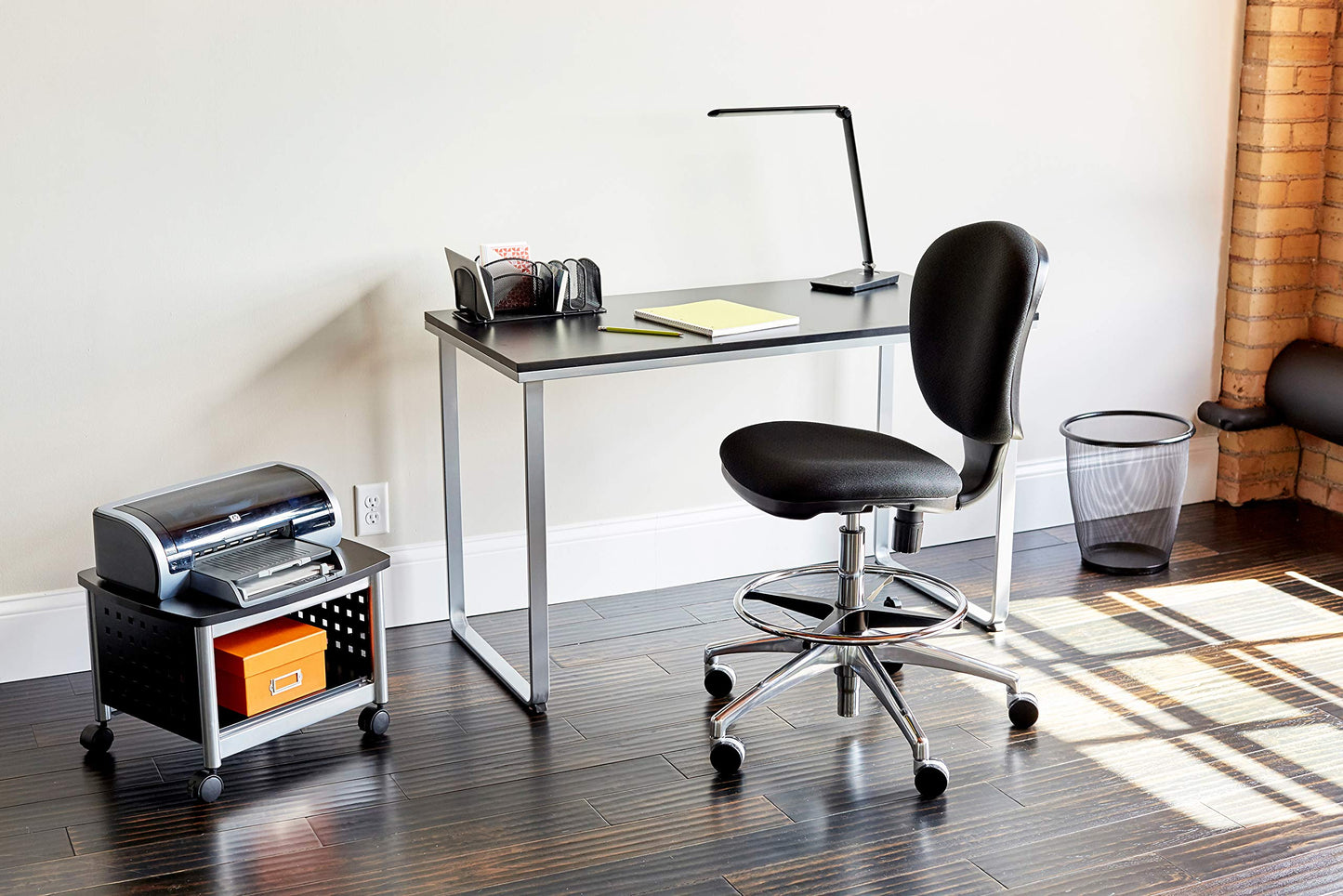 Safco Metro Ergonomic Office Chair, Extended-Height, Adjustable with Swivel Base, Padded, Black