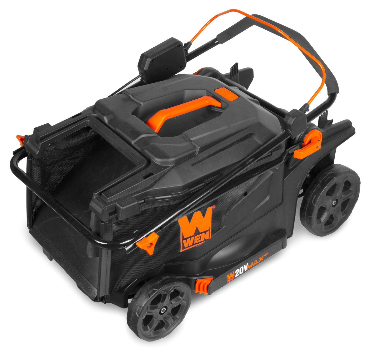 WEN 20V Max Cordless 19-Inch Lawn Mower, String Trimmer, and Leaf Blower Combo Kit with Two 5Ah Batteries and Dual Port Charger (20VK3TBM)