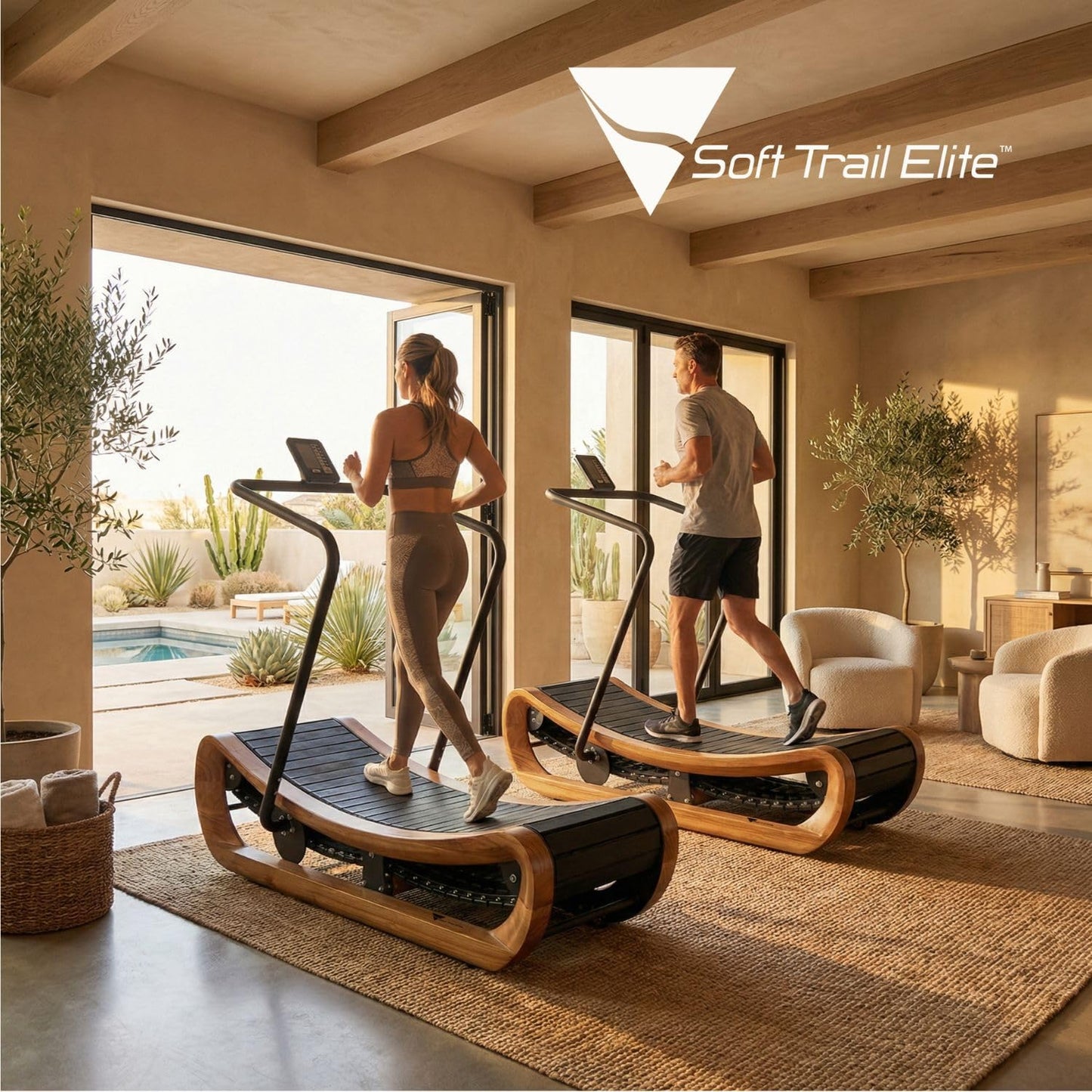 Soft Trail Elite Curved Treadmill - Self-Propelled Running Machine for Home Workouts - Exercise Walking Pad - Low-Impact & Energy-Efficient - Fitness Equipment for Sprinting, Jogging, or Walking