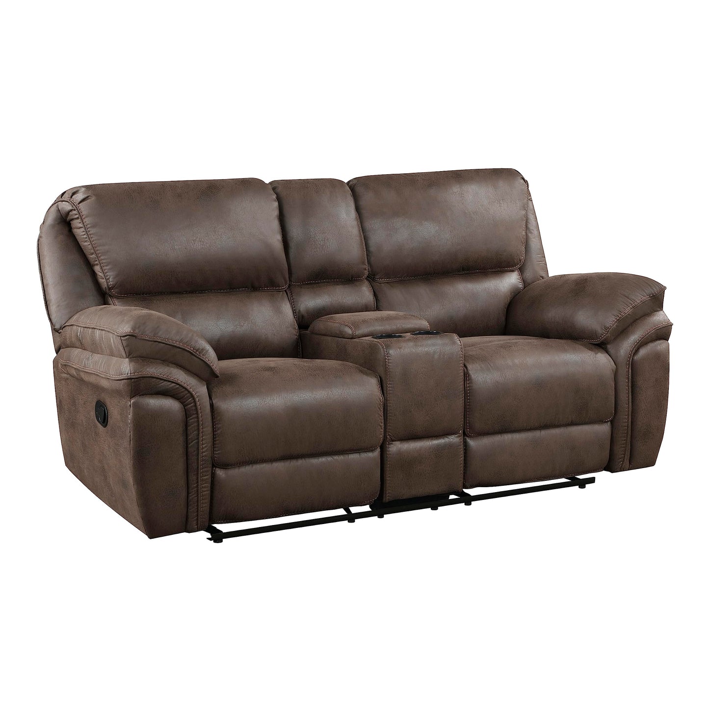 Lexicon Dorritt Manual Reclining Living Room Sofa Set, 3-Piece, Brown