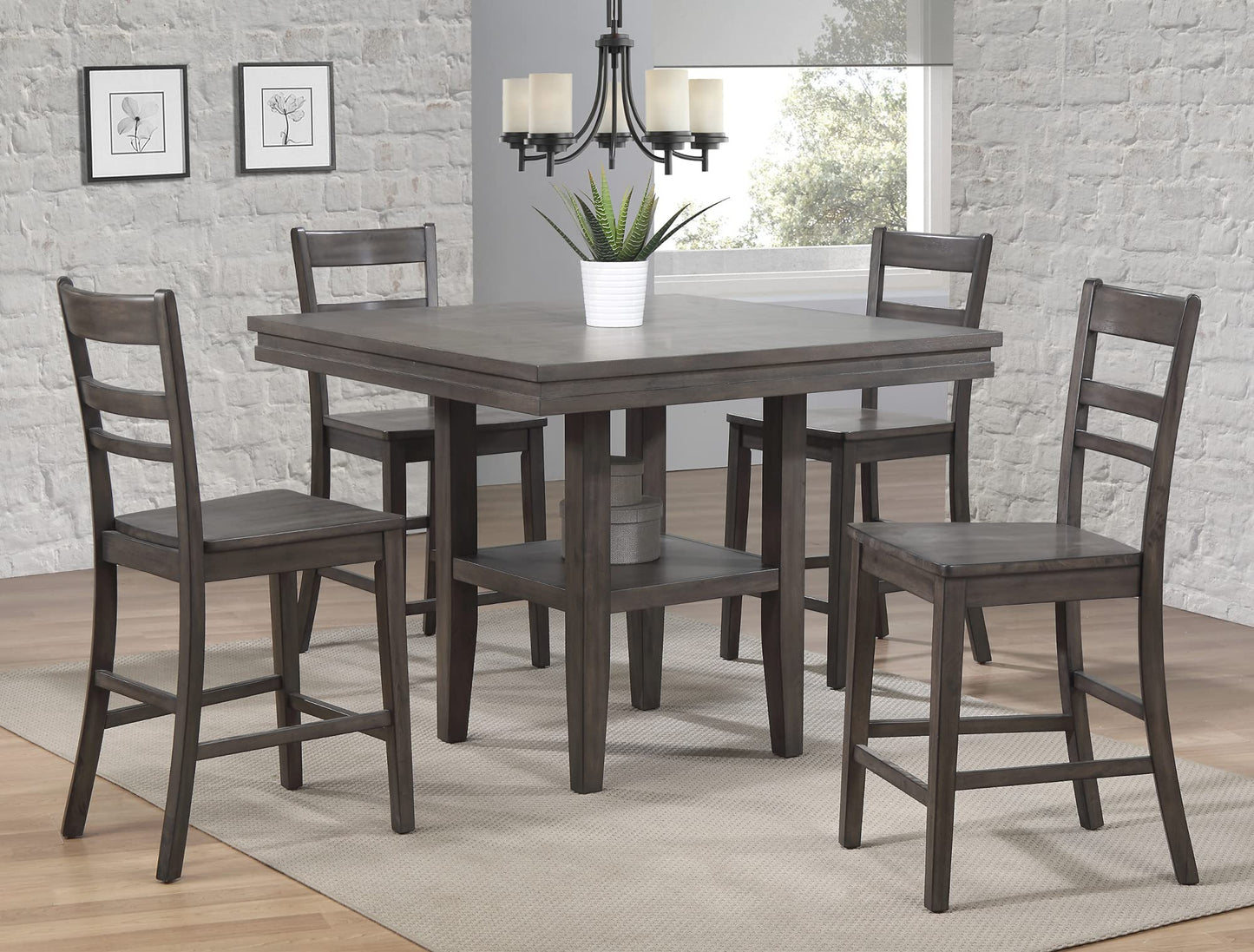 Sunset Trading Shades of Gray Barstool, Weathered Grey