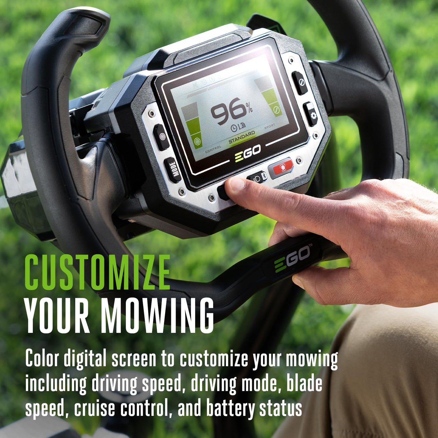 EGO POWER+ Z6 Zero Turn Riding Lawn Mower, 42" Deck, Includes (2) 56V 10.0Ah and (4) 56V 6.0Ah Batteries and 800W Charger - ZT4215S