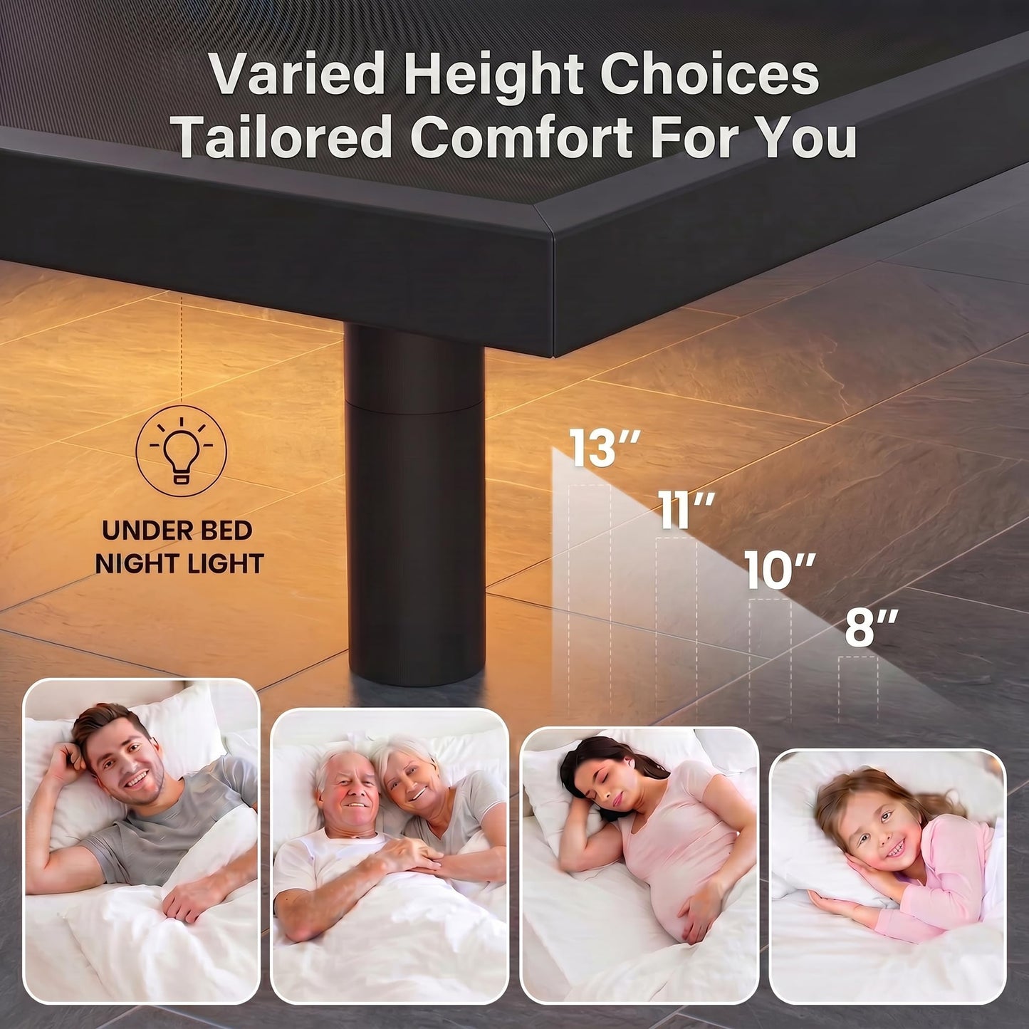Marsail Twin XL Adjustable Bed Frame,Adjustable Bed Base with Wireless Remote,Zero Gravity,Head & Foot Incline,Quiet Motor,Dual USB Ports,Memory Positions,Adjustable Legs,Ergonomic Design
