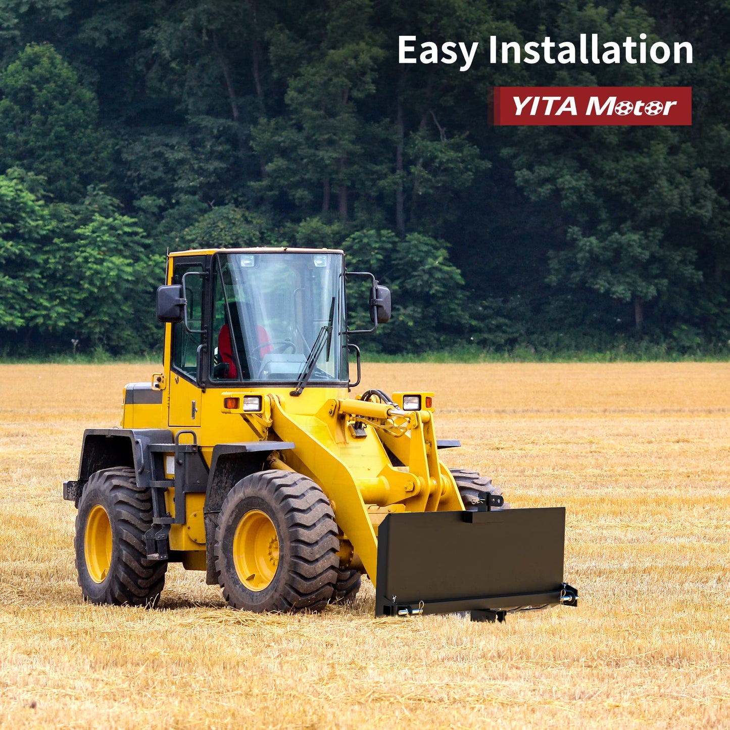 YITAMOTOR Skid Steer 3 Point Adapter Plate with 2'' Trailer Hitch Receiver, Universal Quick Attach Mount Plate Adjustable Width Lift Arms from 8" to 43" for Front Loader Case