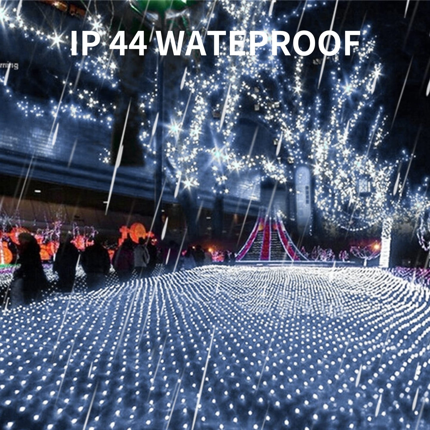 Dazzle Bright 360 LED Net Lights, 12FT x 5FT, Waterproof, 8 Modes, White, Model HB-360WCOI