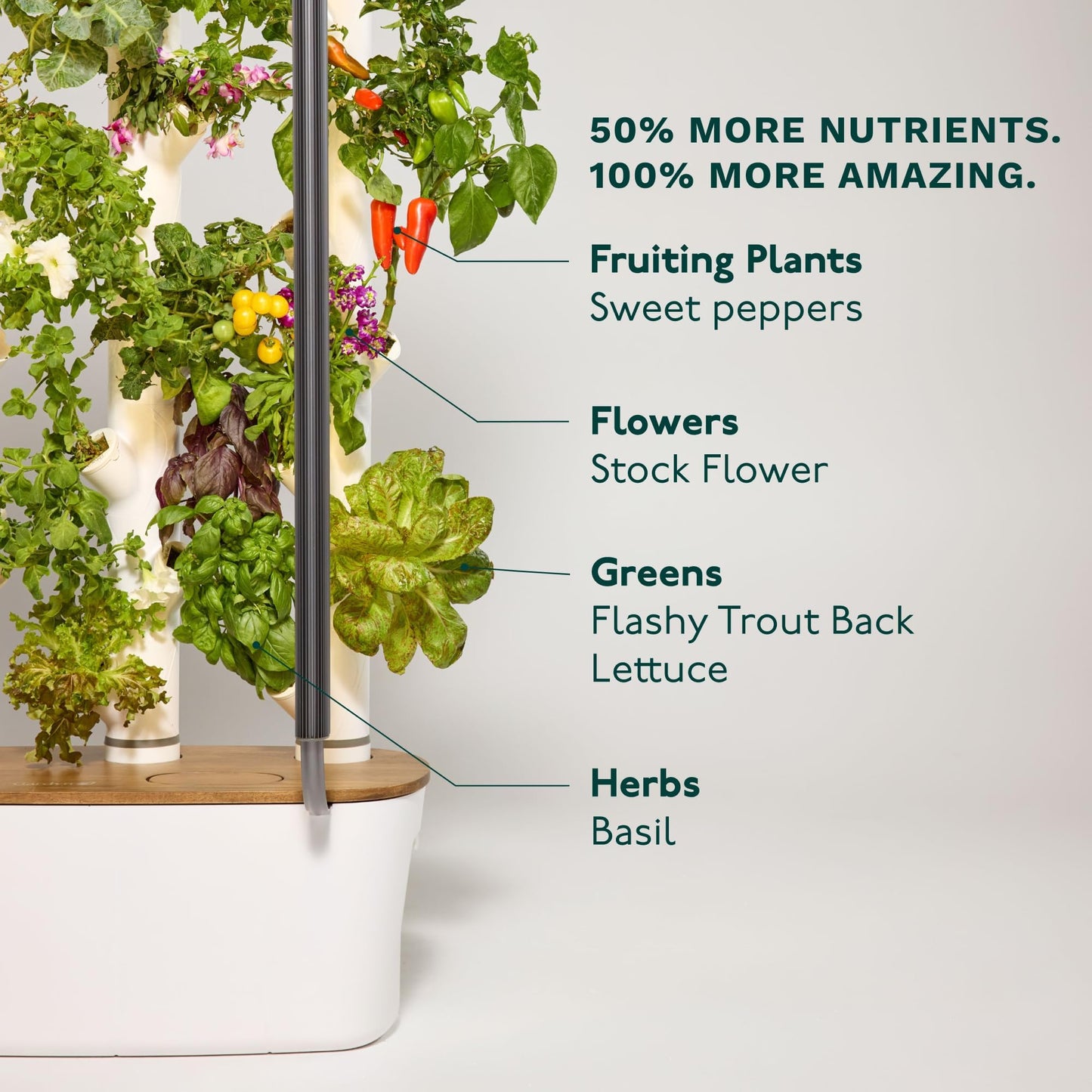 Gardyn Home 4 Vertical Hydroponics Growing System Kit - 30 Non-GMO Plants, Herbs, Vegetables - Smart Garden Hydroponic Herb Garden Planter Indoor Kit - Indoor Gardening System w/LED Grow Lights