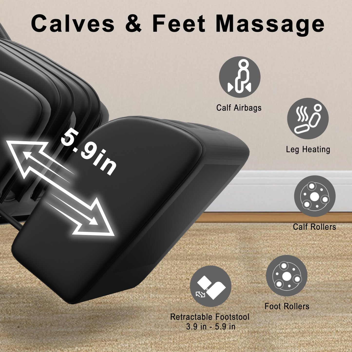 LIYIH Massage Chair Full Body, Zero Gravity Massage Recliner with 12 Fixed Casters, Full Body Airbag Massage, Waist and Leg Heating, Automatic Retractable Footrest, AI Voice Control