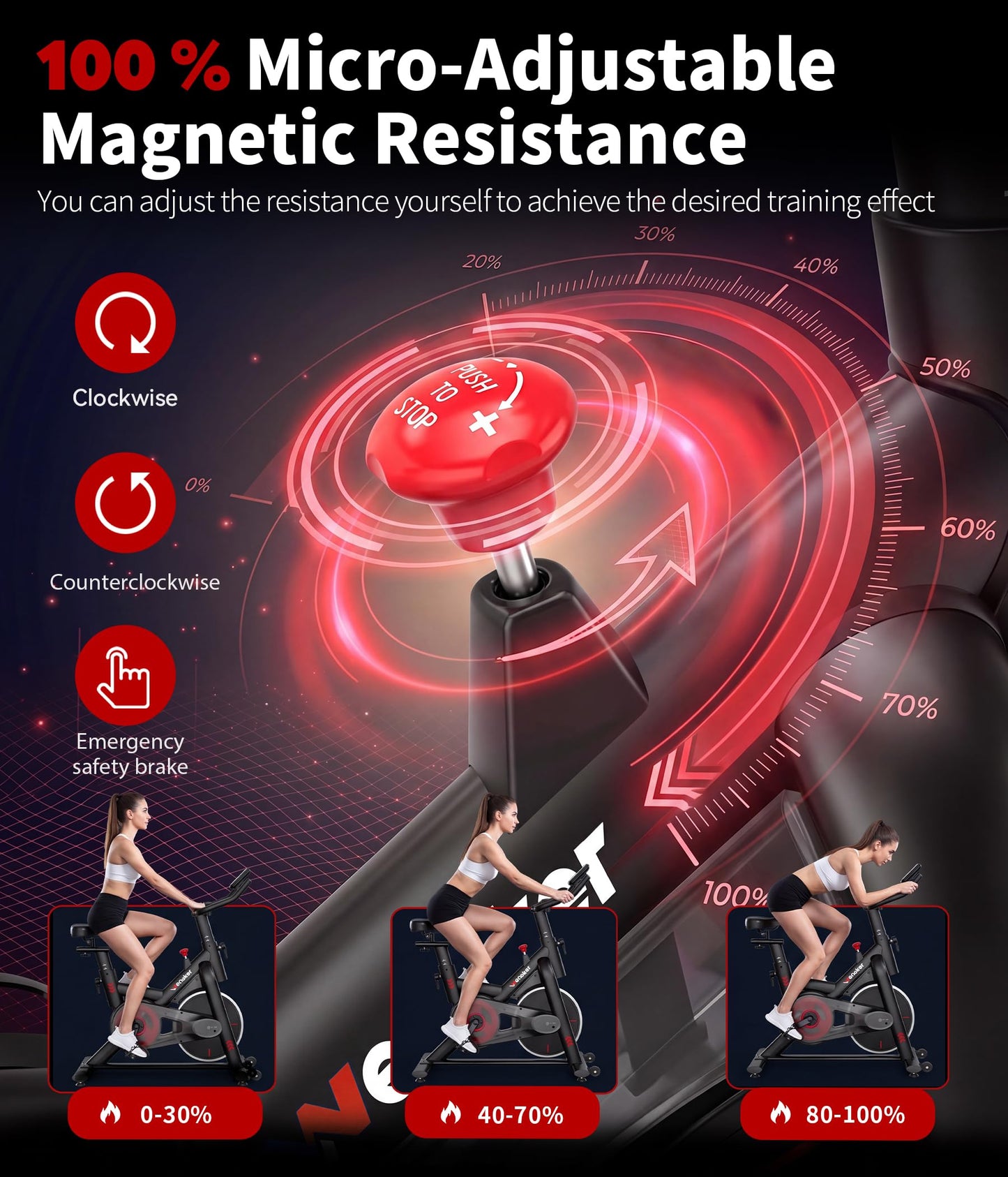 Magnetic Exercise Bike for Home – Adjustable Silent Spin Bike with 350lb Capacity, APP Connectivity, LCD Monitor & Device Holder – Indoor Cycling Bike for Cardio & Weight Loss