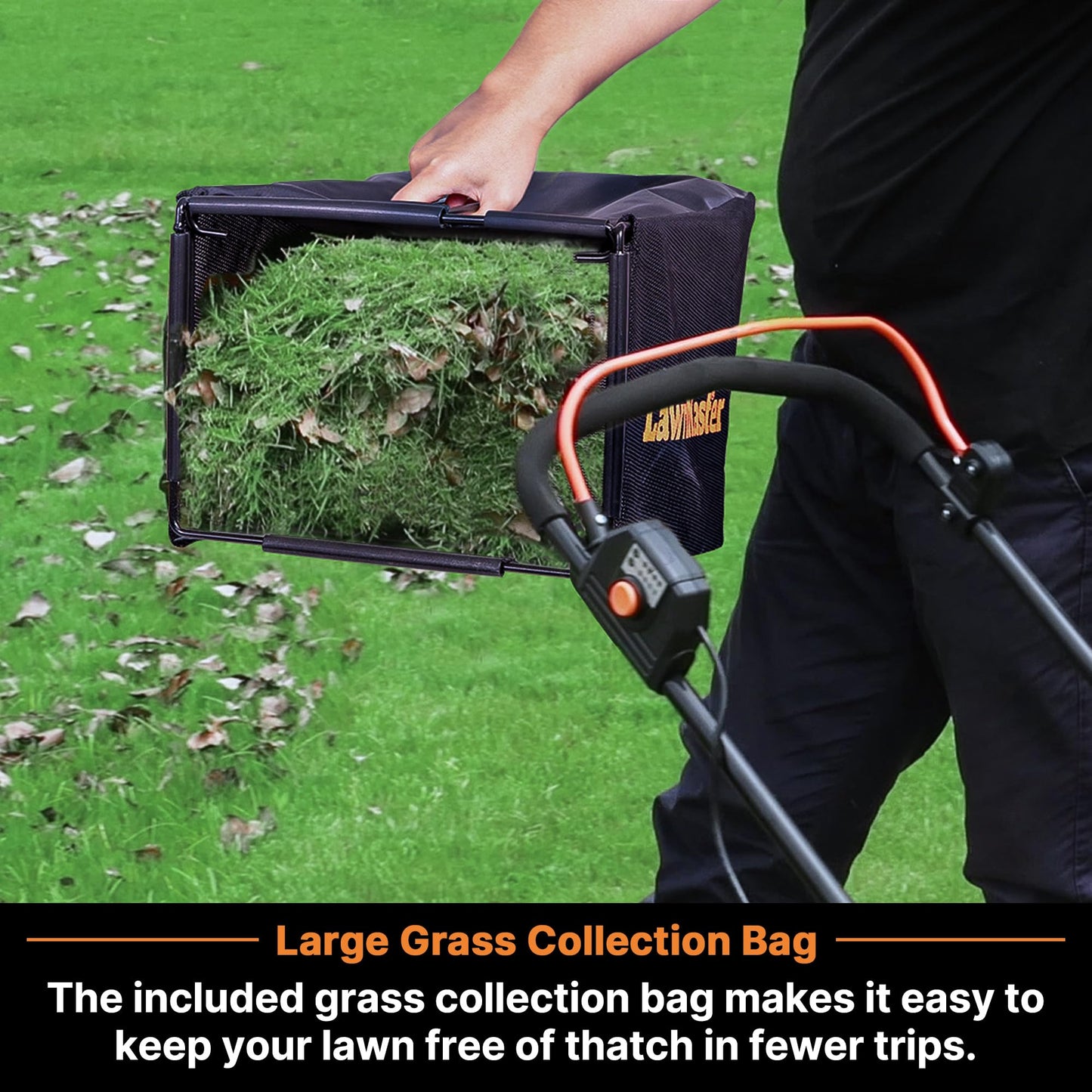 LawnMaster 48V MAX Electric Lawn Mower, 19-inch Brushless Cordless Lawn Mower with 2X24V MAX 4.0Ah Battery and a Dual Charger-CLMF4819A