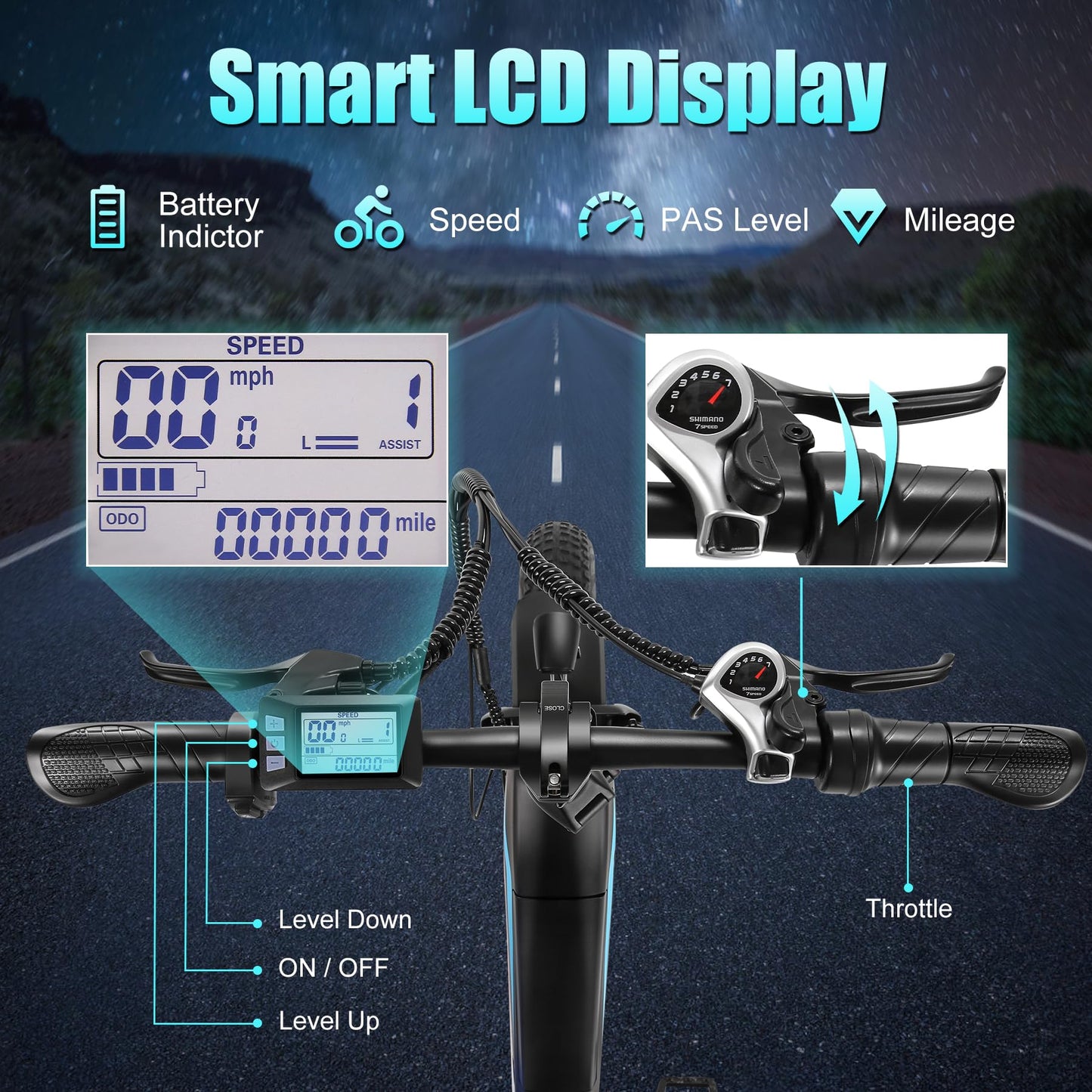 Wooken Electric Bike for Adults, 500W Motor Ebike,20"x4.0" Fat Tire Electric Bike,48V 13AH Removable Lithium-ion Battery, Up to 60 Miles,Step-Thru Electric Mountain Bike,SGS Certified to UL 2849