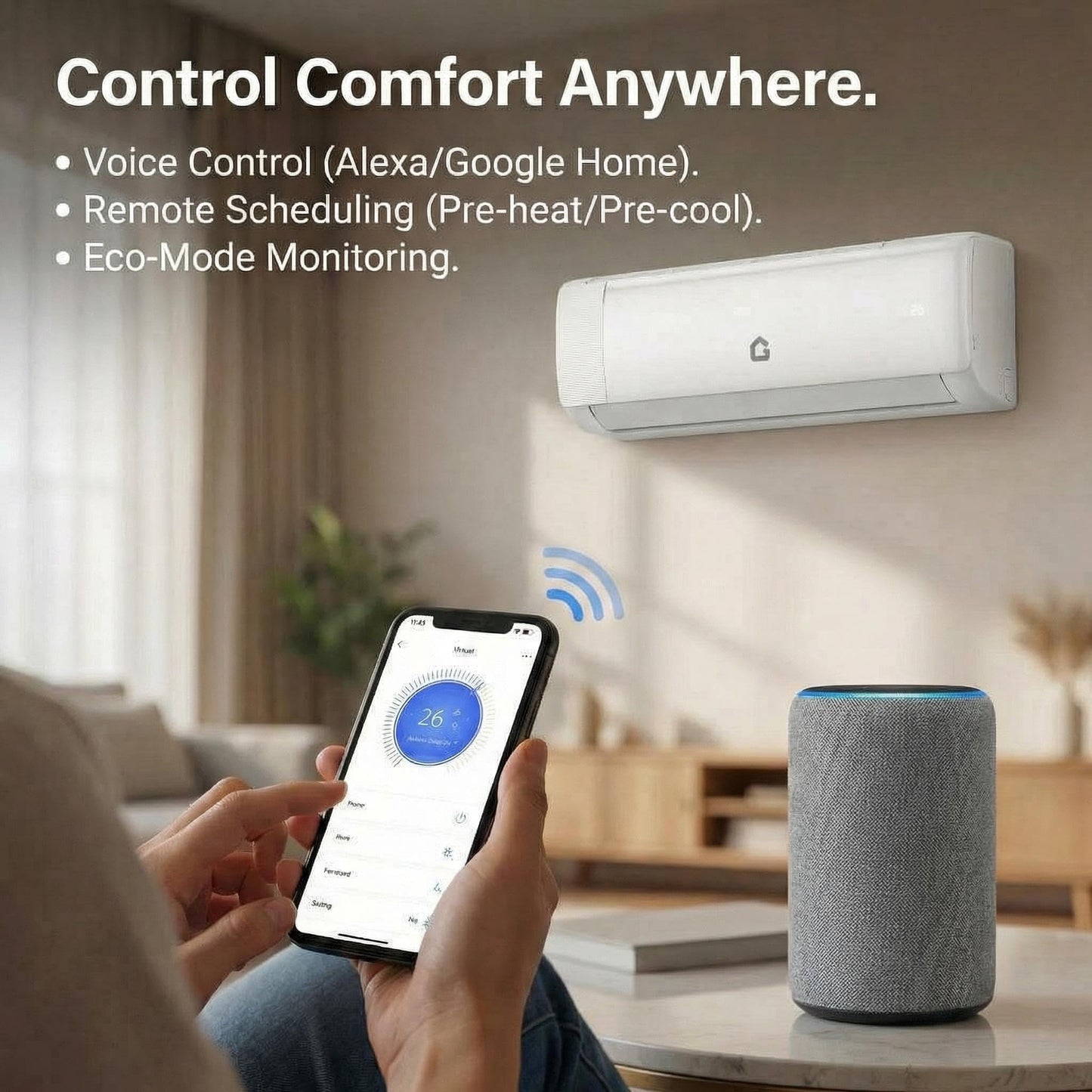 GarveeLife 12,000 BTU Mini Split Air Conditioner, 22 SEER2 110V Smart Inverter, Heat Pump System, Cools Up to 750 Sq.Ft, Alexa WiFi Control, DIY Installation Kit