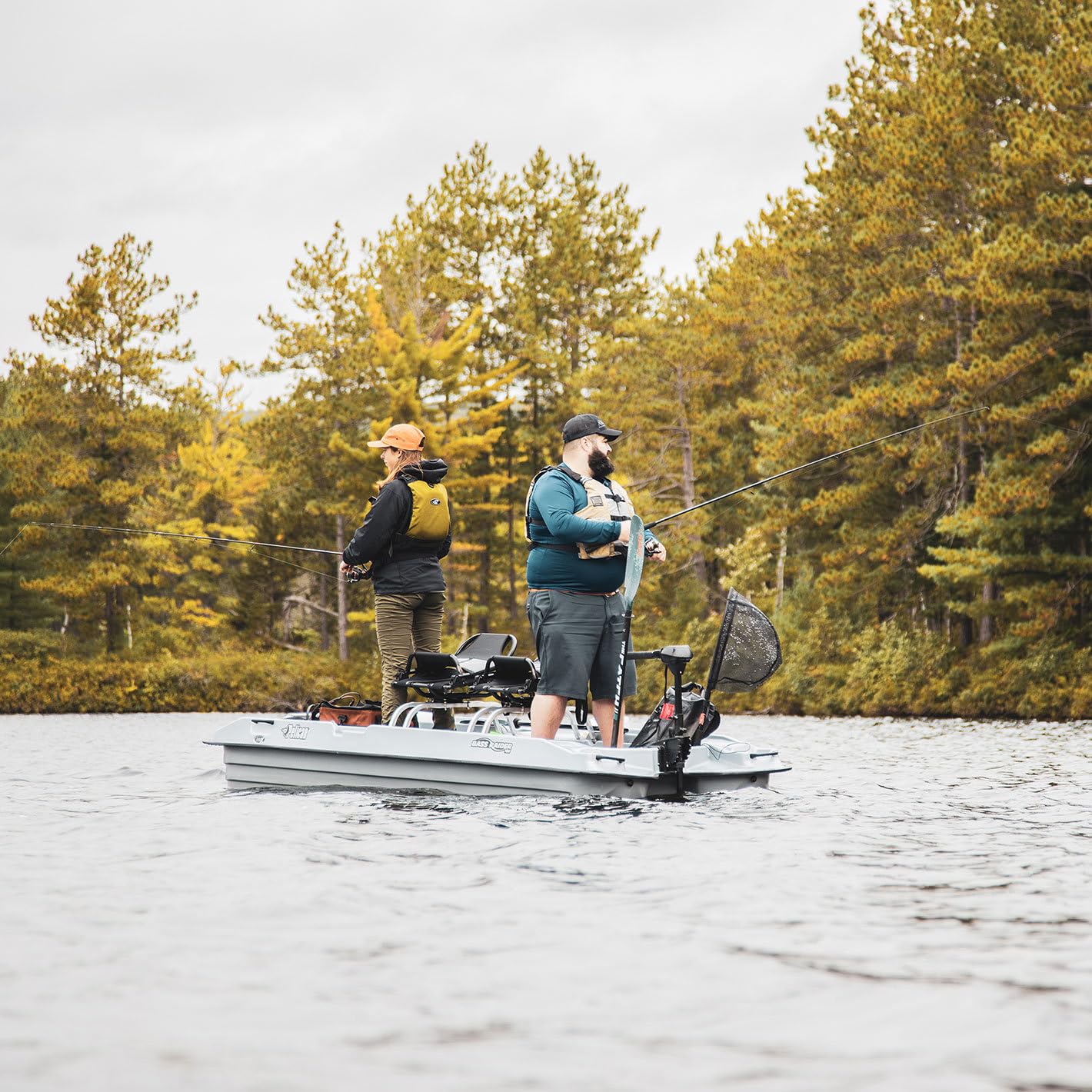Pelican - Bass Raider 10E Angler Fishing Boat - Ram-X™ Material - Ergo360 Seating System - Light Grey - 10.2 ft
