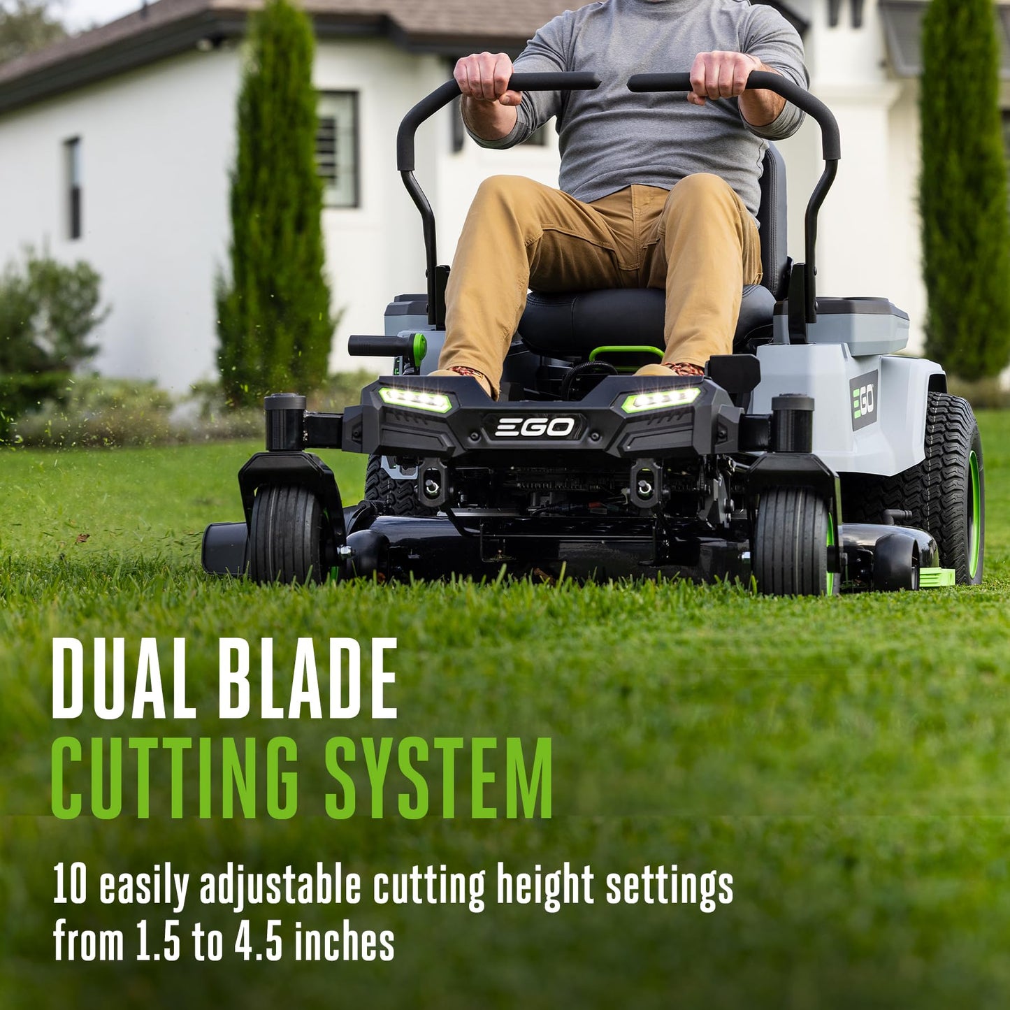EGO POWER+ Z6 Zero Turn Riding Lawn Mower, 42" Deck, Includes (6) 56V 6.0Ah Batteries and 880W Charger - ZT4214L