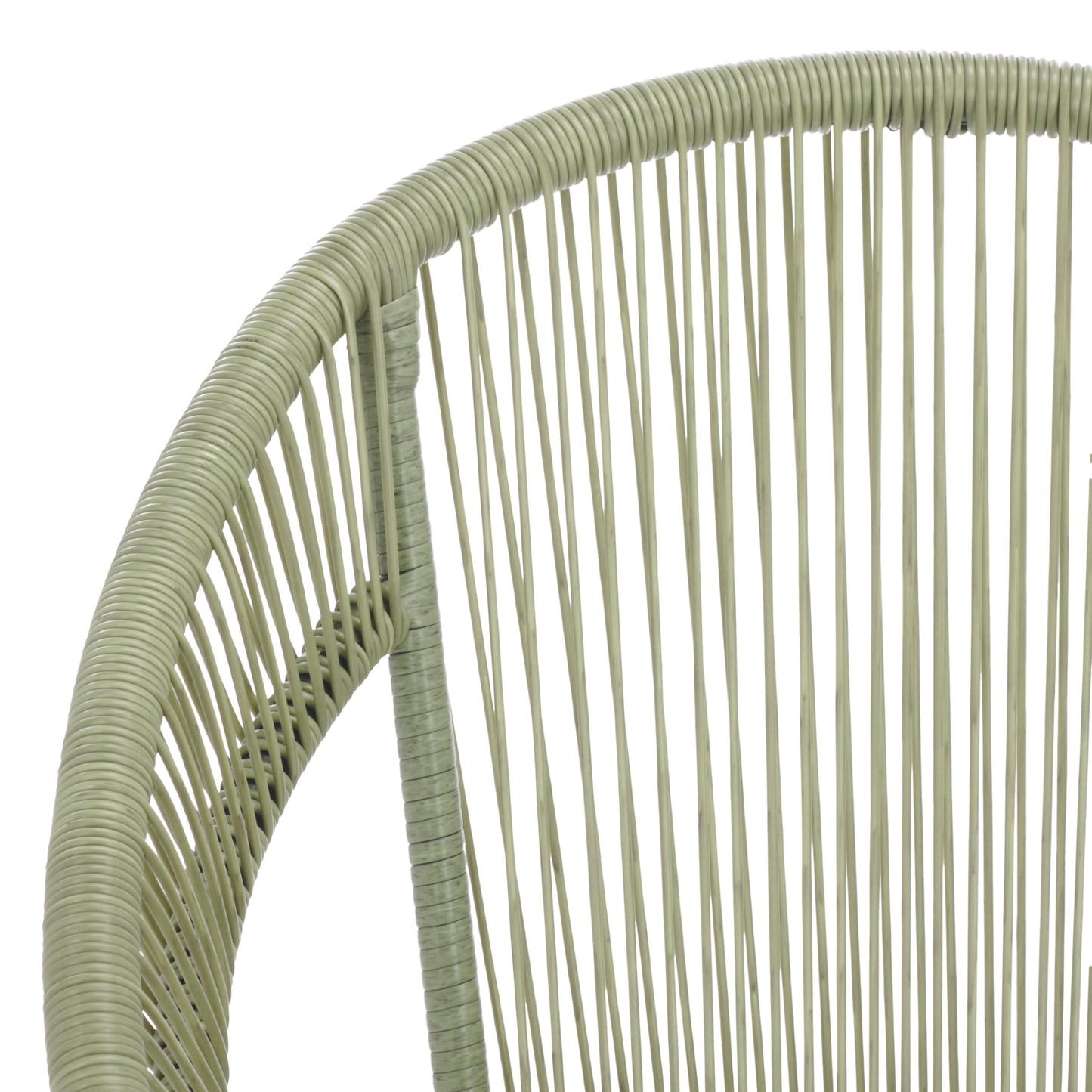 SAFAVIEH Outdoor Patio Furniture Collection - Otto Green & Black Rattan 3-Piece Bistro Set with 2 Chairs and Accent Table (PAT7549B)