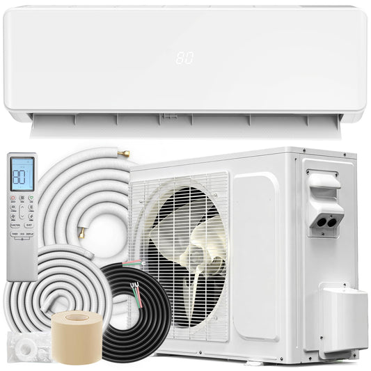 YITAHOME 20 SEER2 12000BTU Mini Split AC/Heating System 115V, Pre-charged Inverter AC Cool & Heat Up to 750 Sq. Ft, Pure Design, Compatible with 3 Level Eco Mode, Complete Installation Kit, White